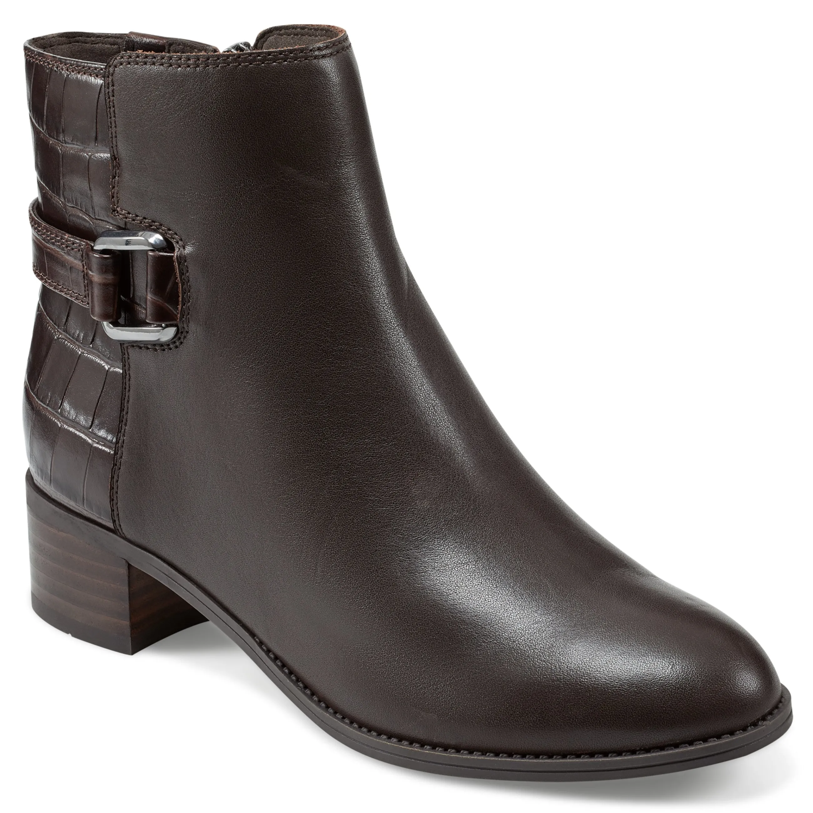 Shop Easy Spirit Sahara Casual Booties BrownLeather