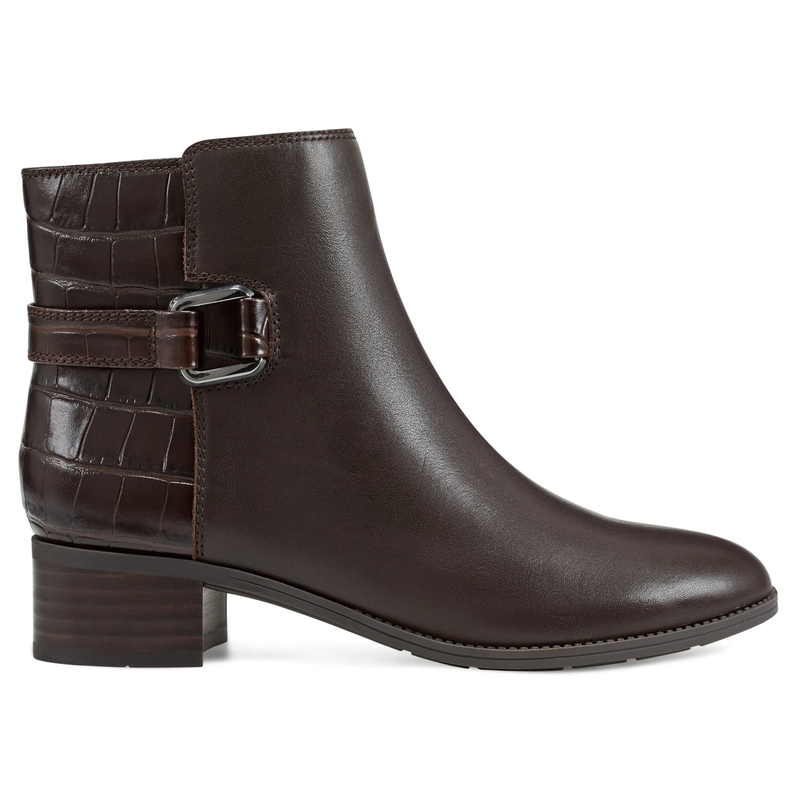 Shop Easy Spirit Sahara Casual Booties BrownLeather