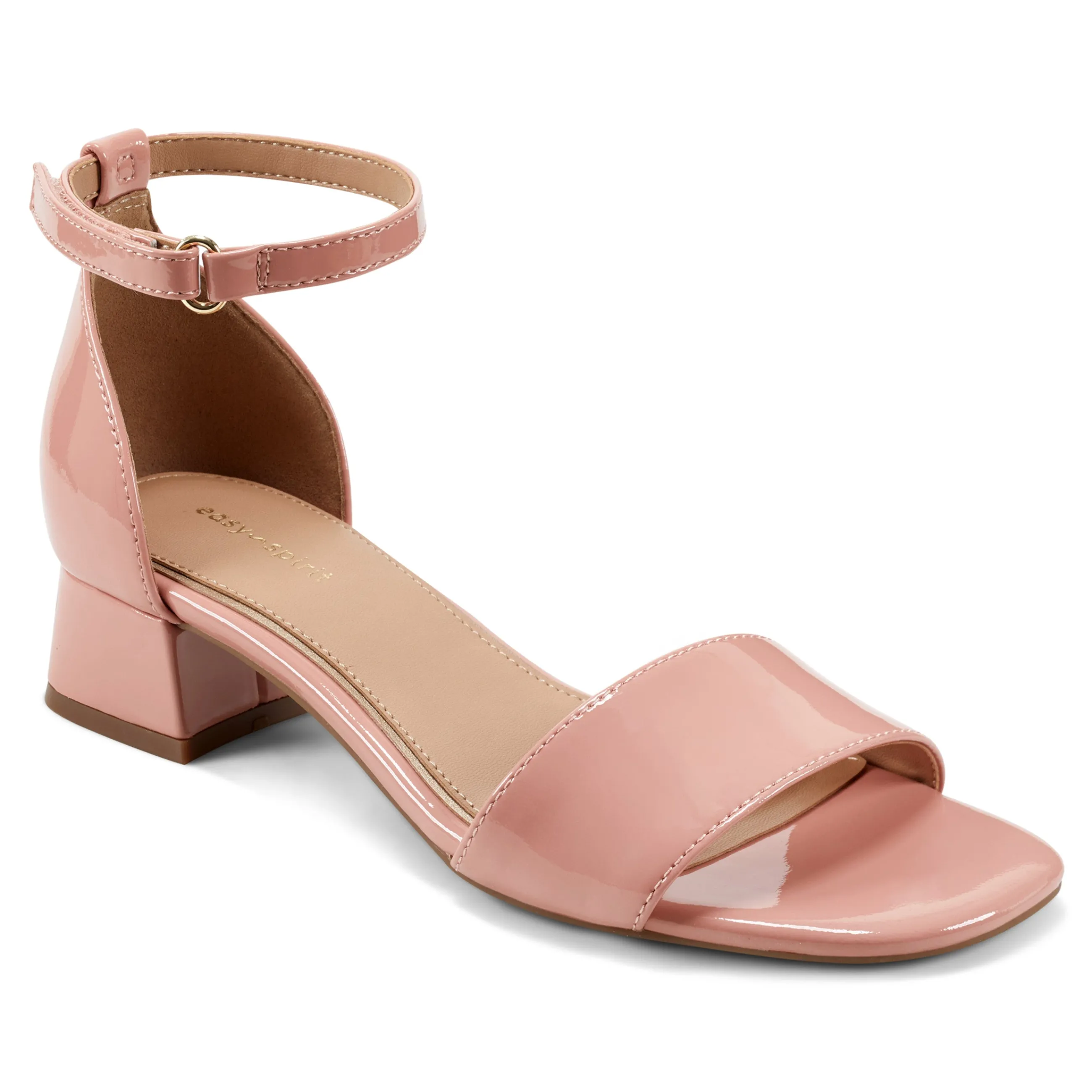 Sale Easy Spirit Sheila Block Heel Dress Sandals PinkPatent