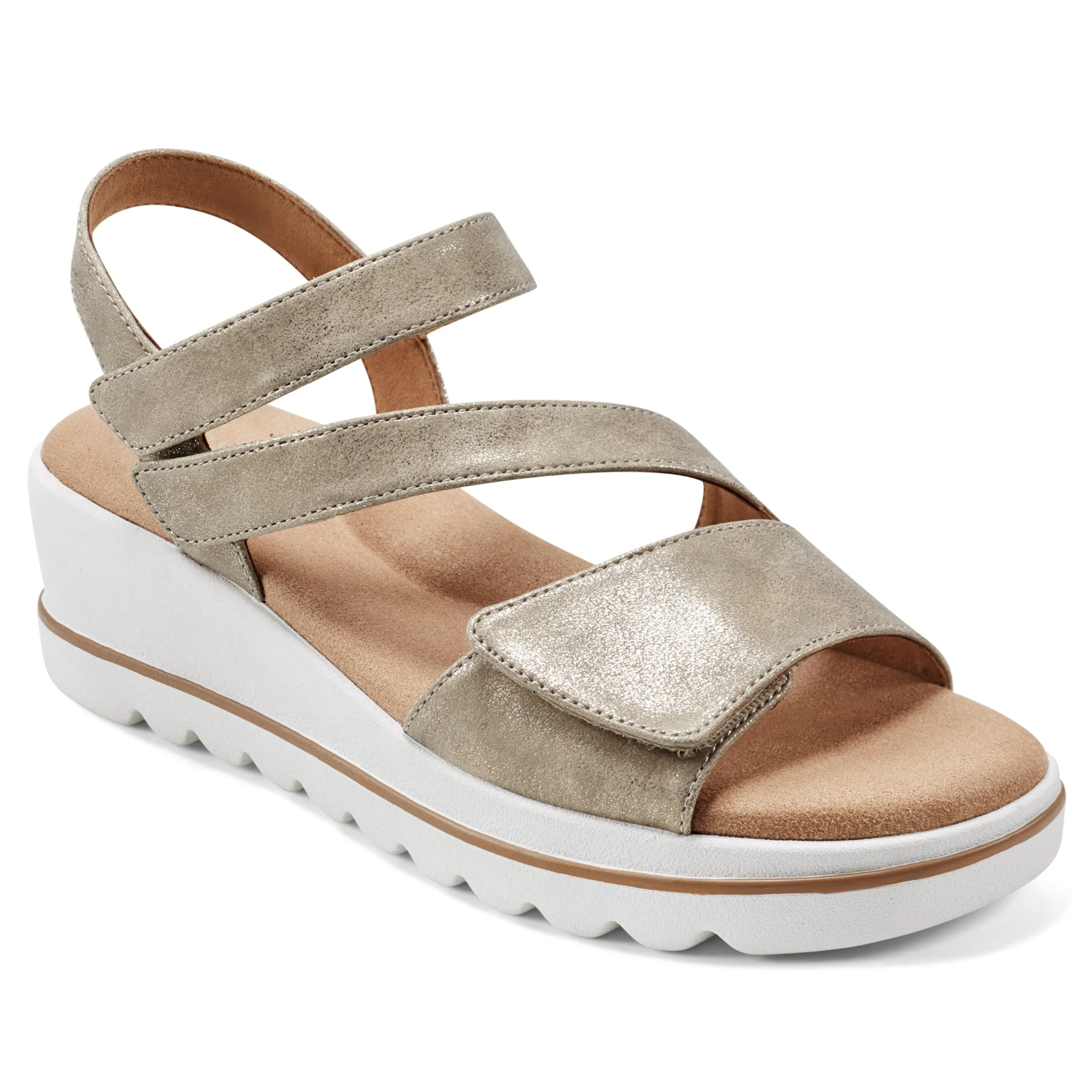 Online Easy Spirit Shirley Platform Wedge Sandals Gold