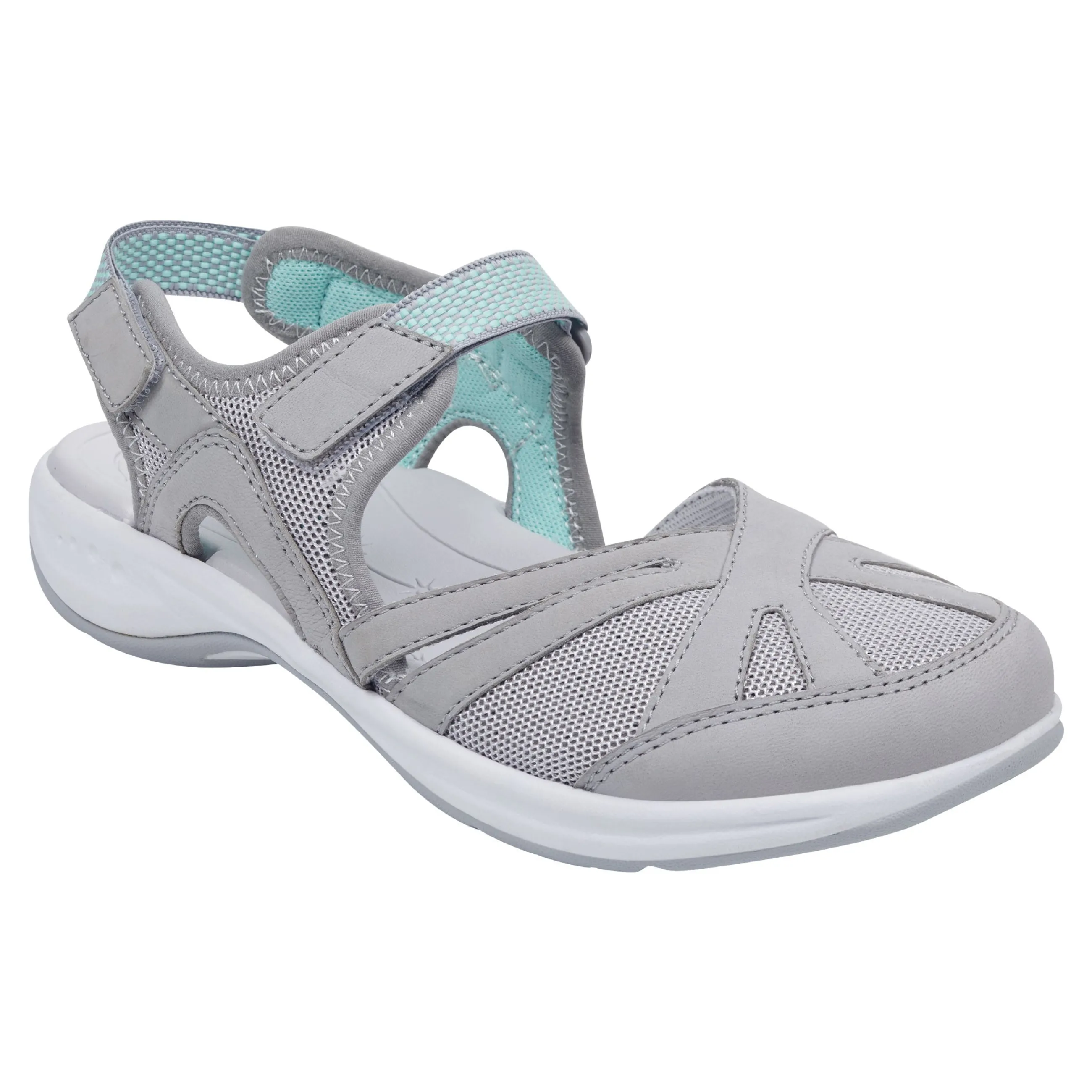 New Easy Spirit Splash Flat Hiking Sandals Grey