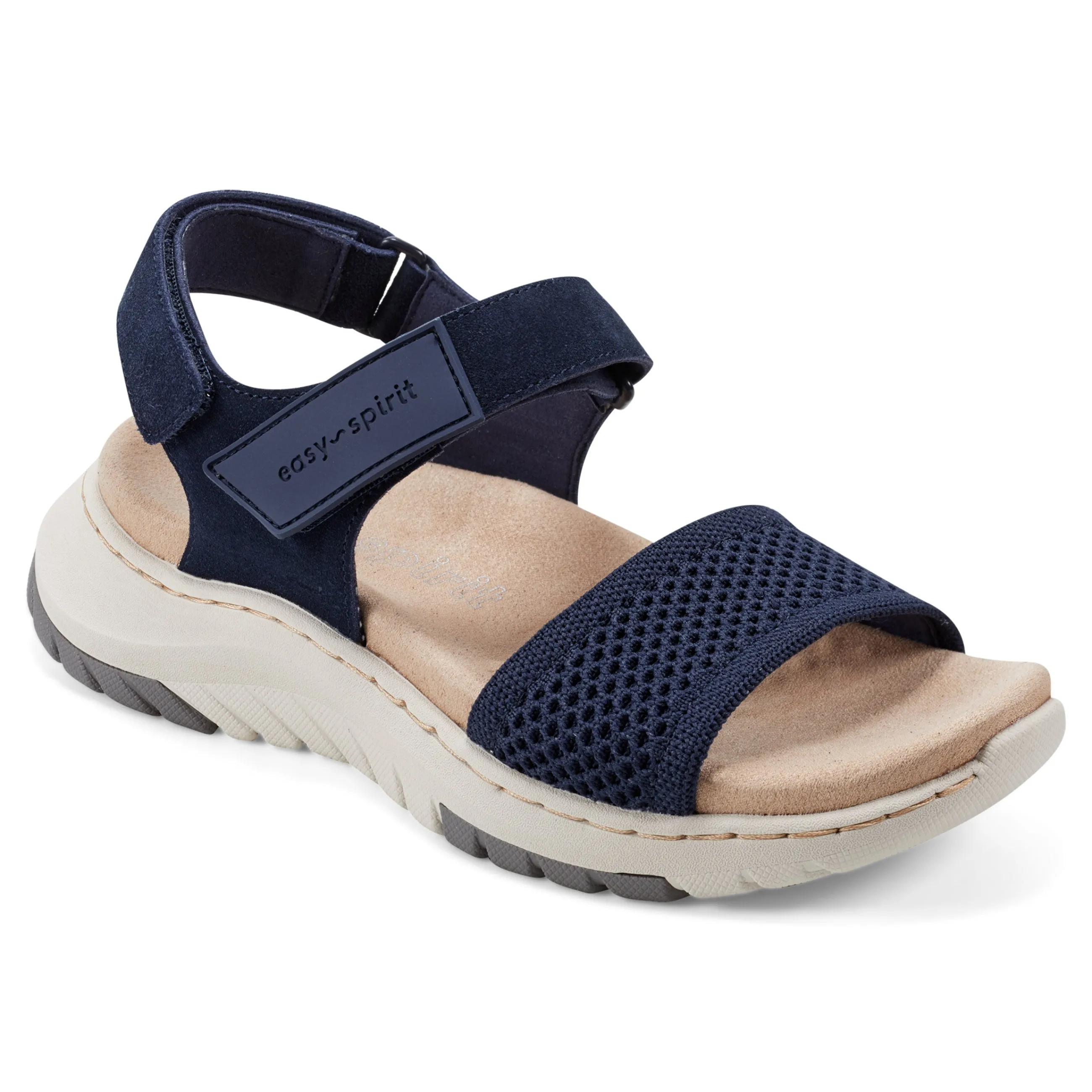 New Easy Spirit Sway Casual Platform Sandals Navy