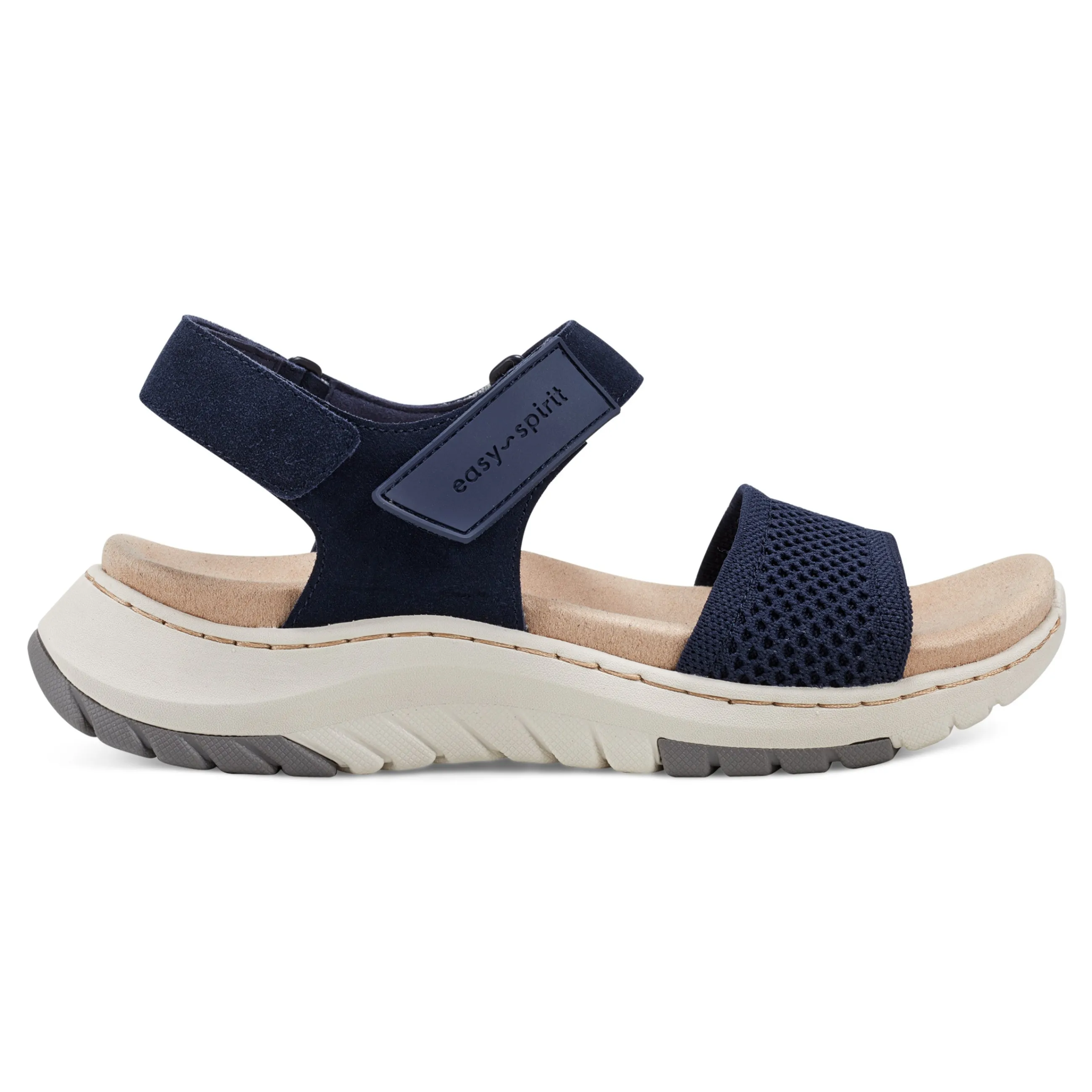 New Easy Spirit Sway Casual Platform Sandals Navy