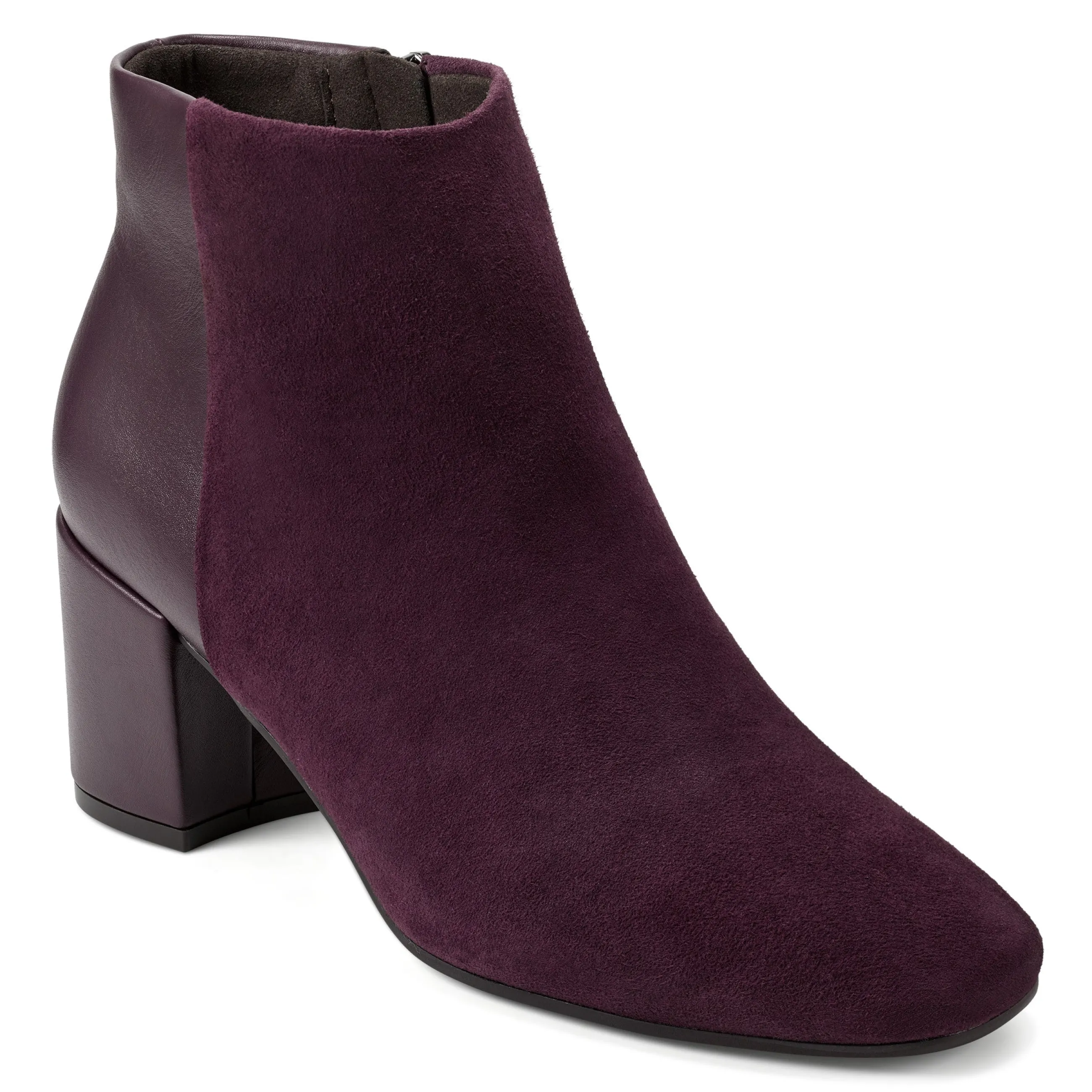 Online Easy Spirit Tamara Heeled Booties DarkPurpleSuede