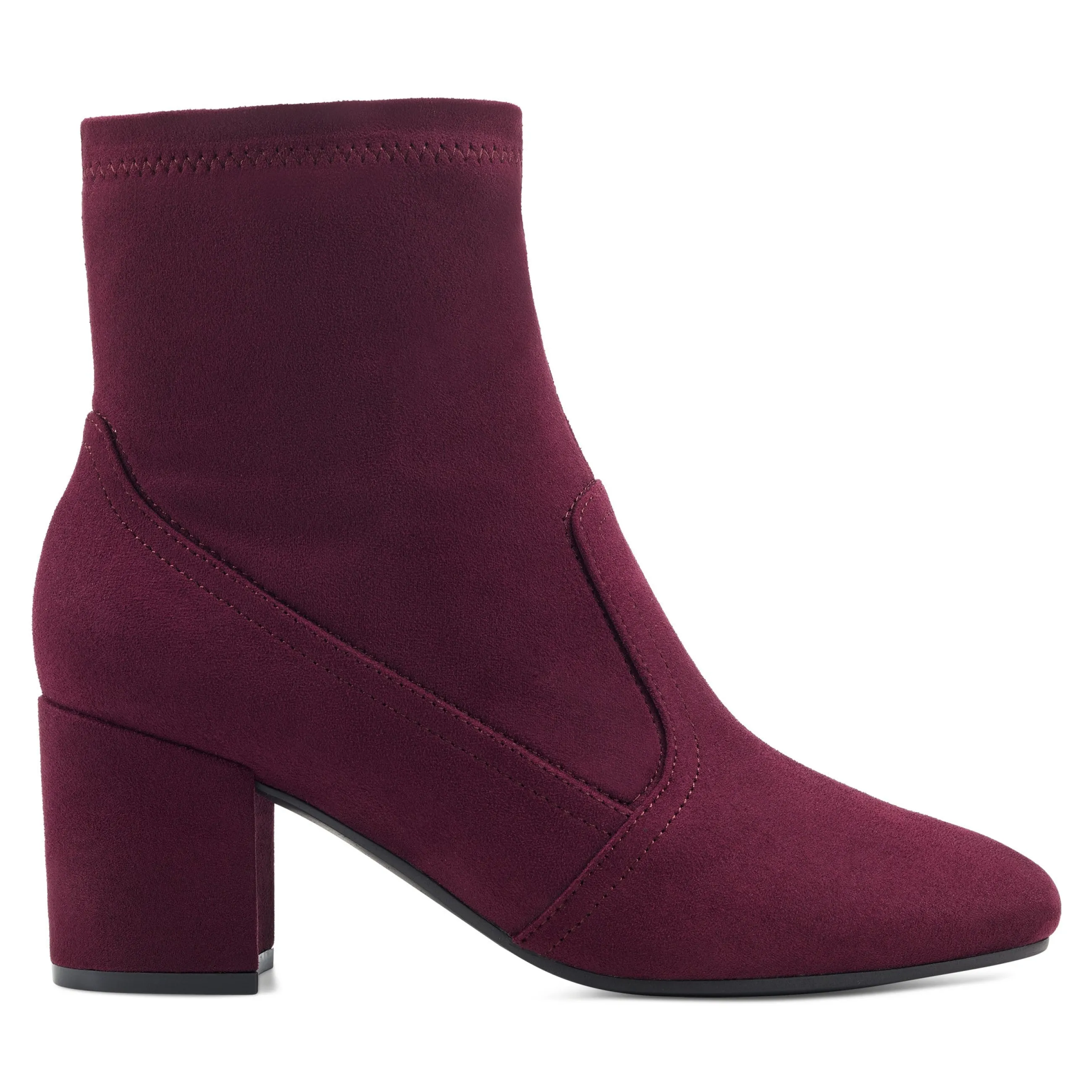 Clearance Easy Spirit Tami Heeled Booties WineSuede