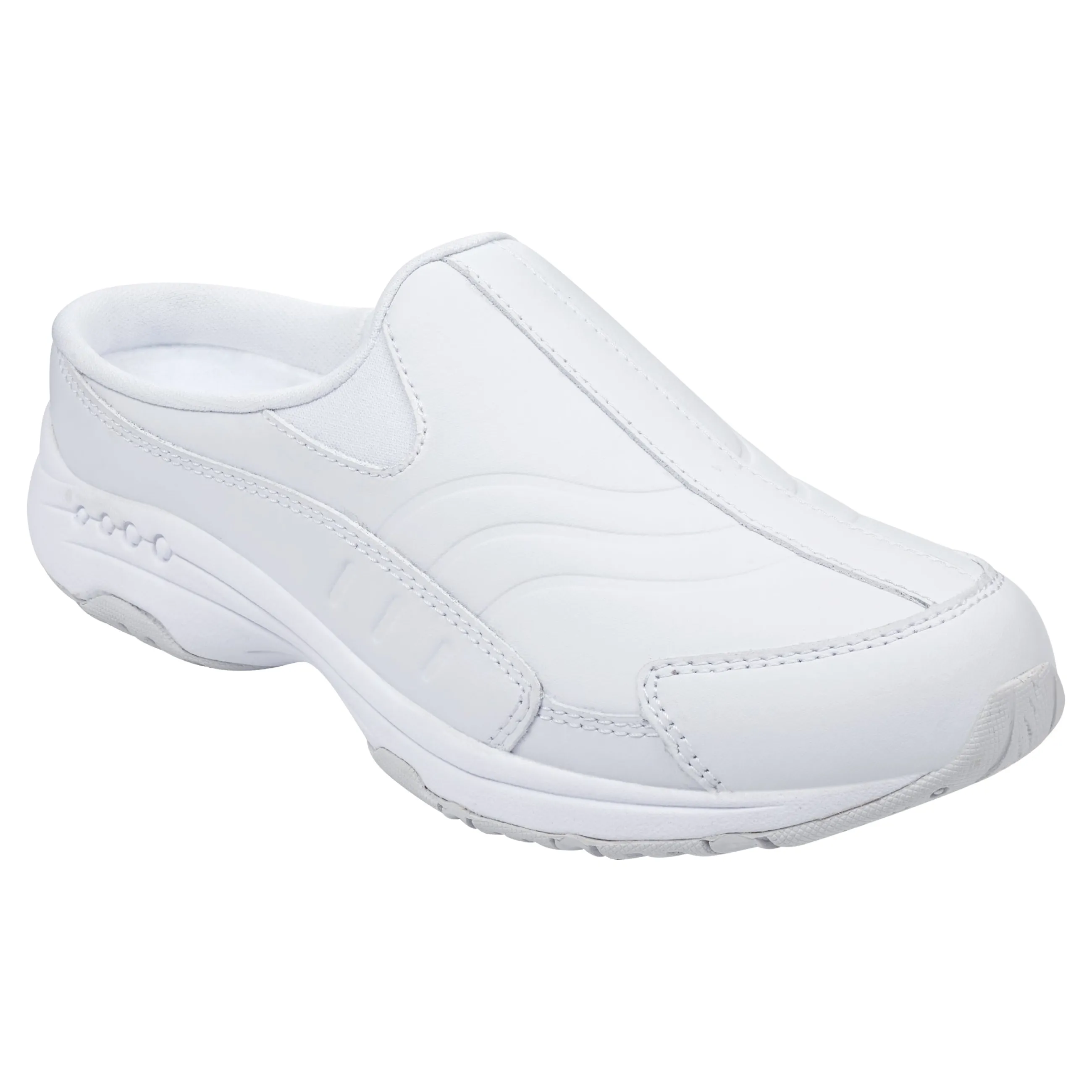 Cheap Easy Spirit Tourguide Clogs WhiteLeather