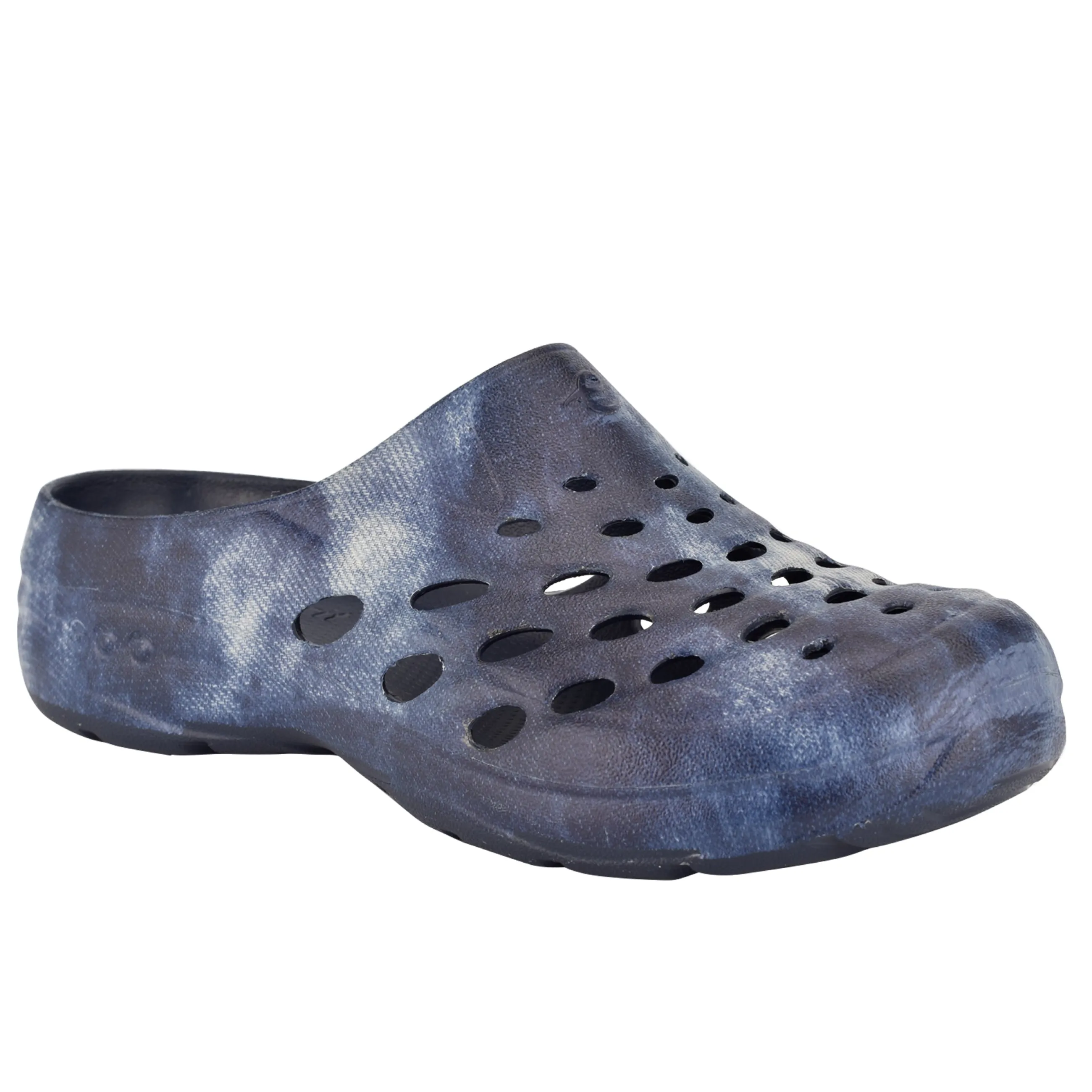 Fashion Easy Spirit Travelclog Slip On Mules DenimTieDyePrint