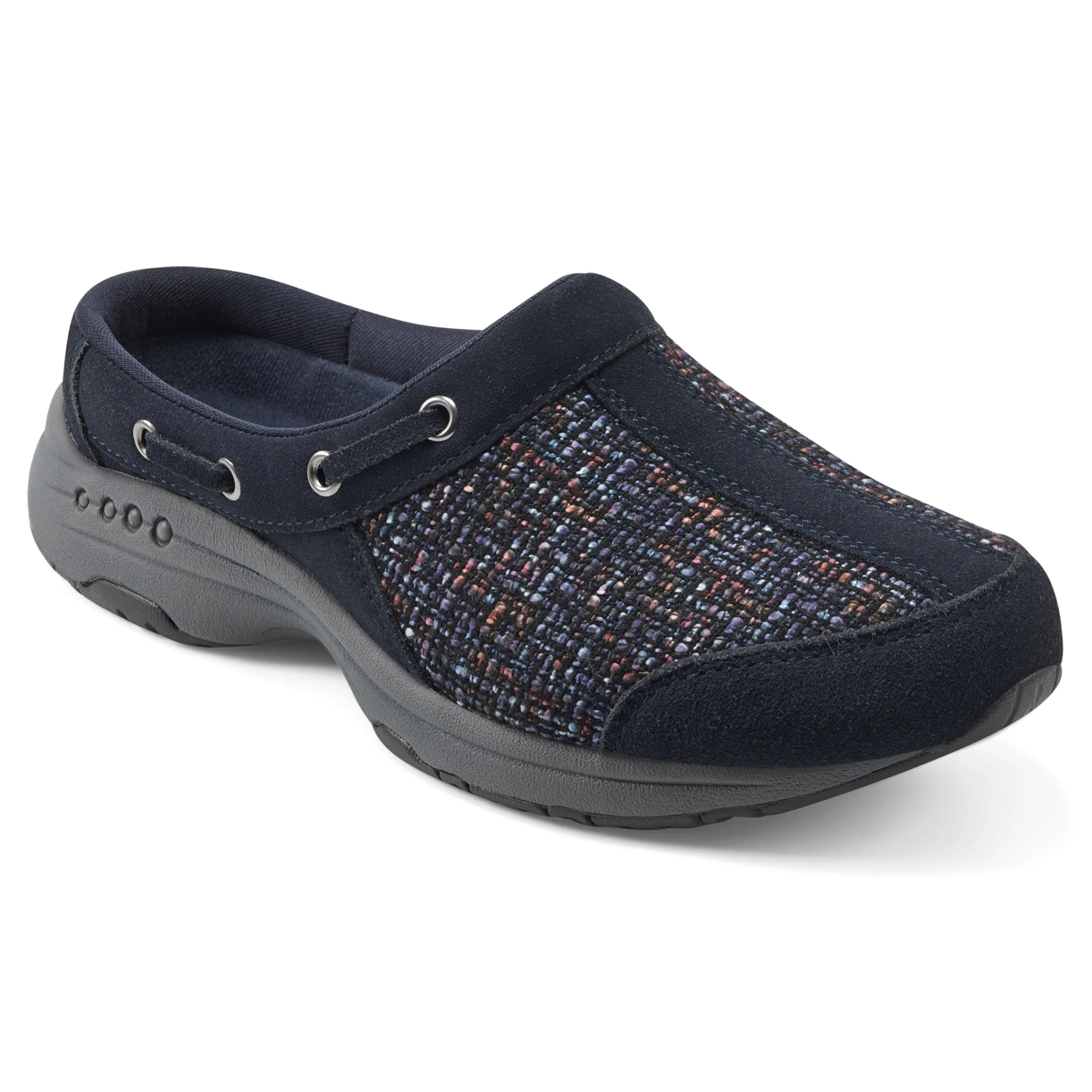 Outlet Easy Spirit Travelport Clogs DarkNavyBoucle