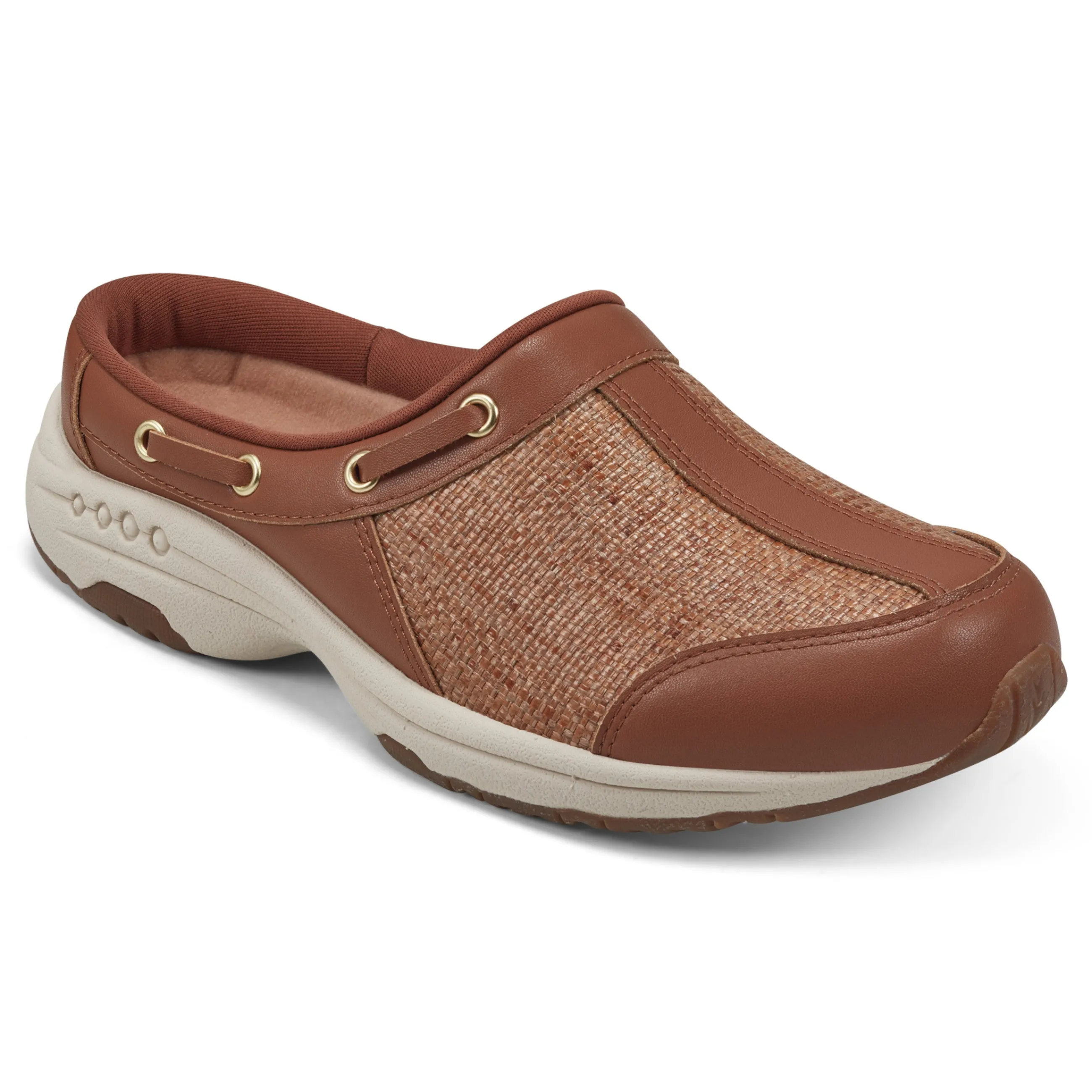 Outlet Easy Spirit Travelport Clogs BrownRaffia