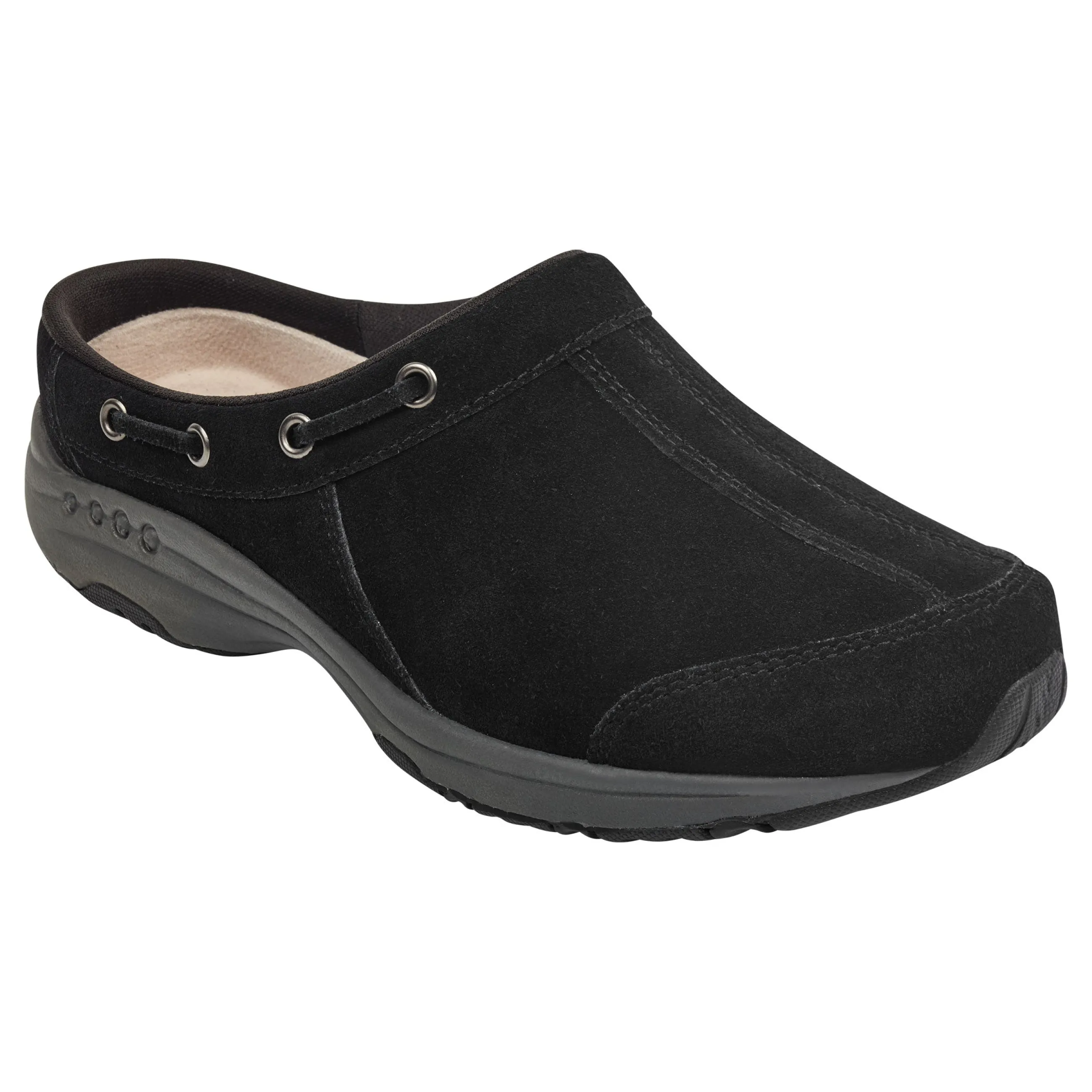 Fashion Easy Spirit Travelport Clogs BlackSuede