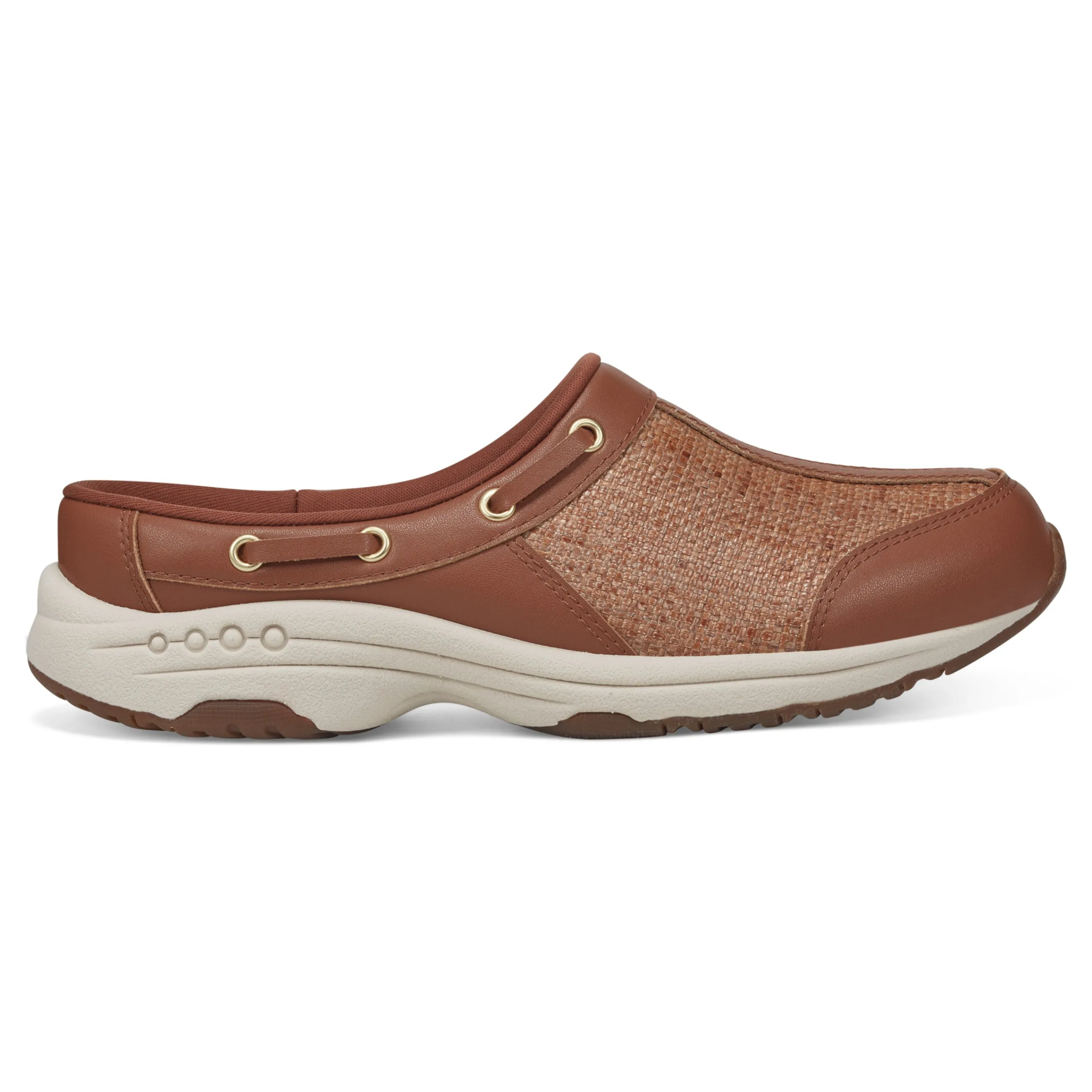 Outlet Easy Spirit Travelport Clogs BrownRaffia