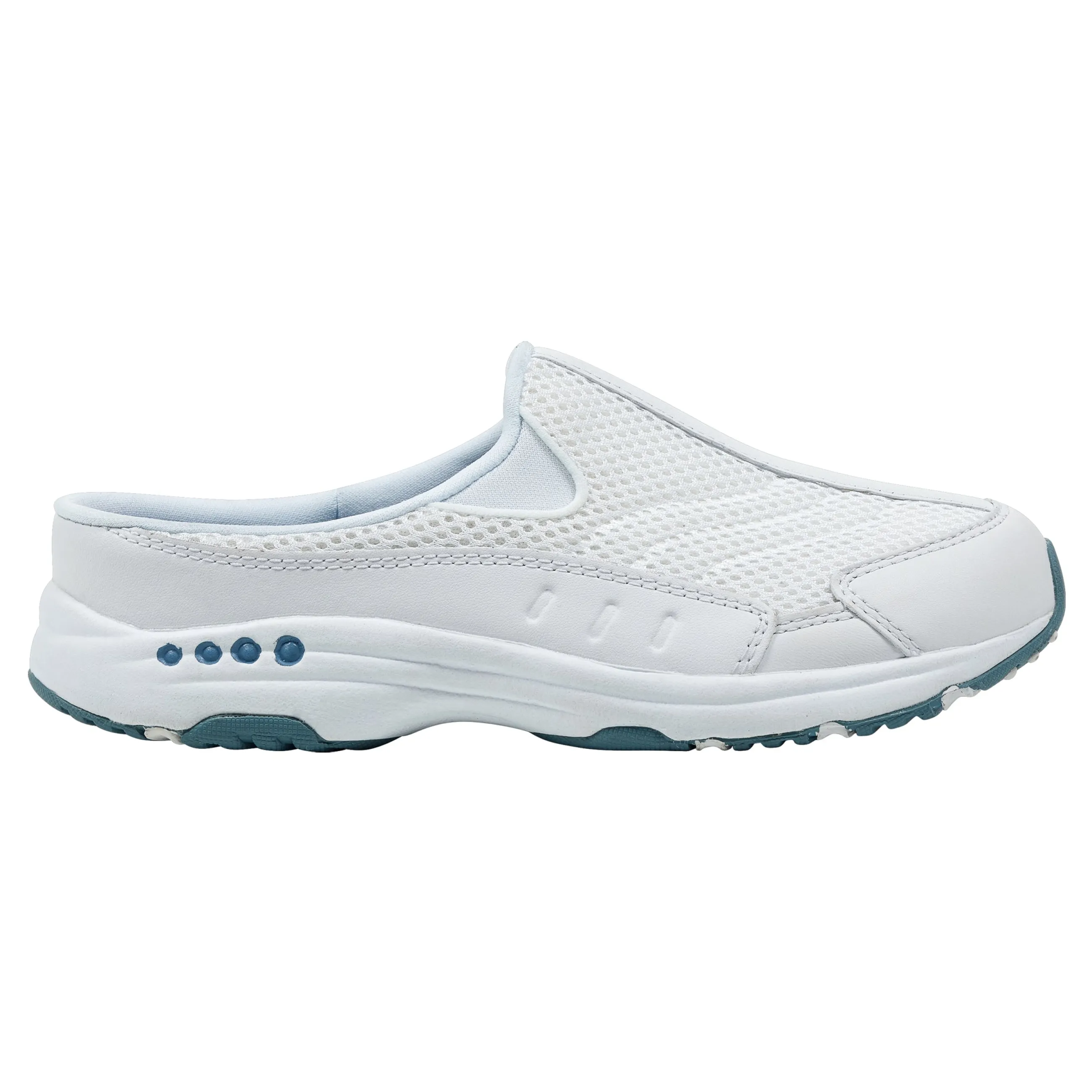 Sale Easy Spirit Traveltime Classic Clogs WhiteLeatherMesh