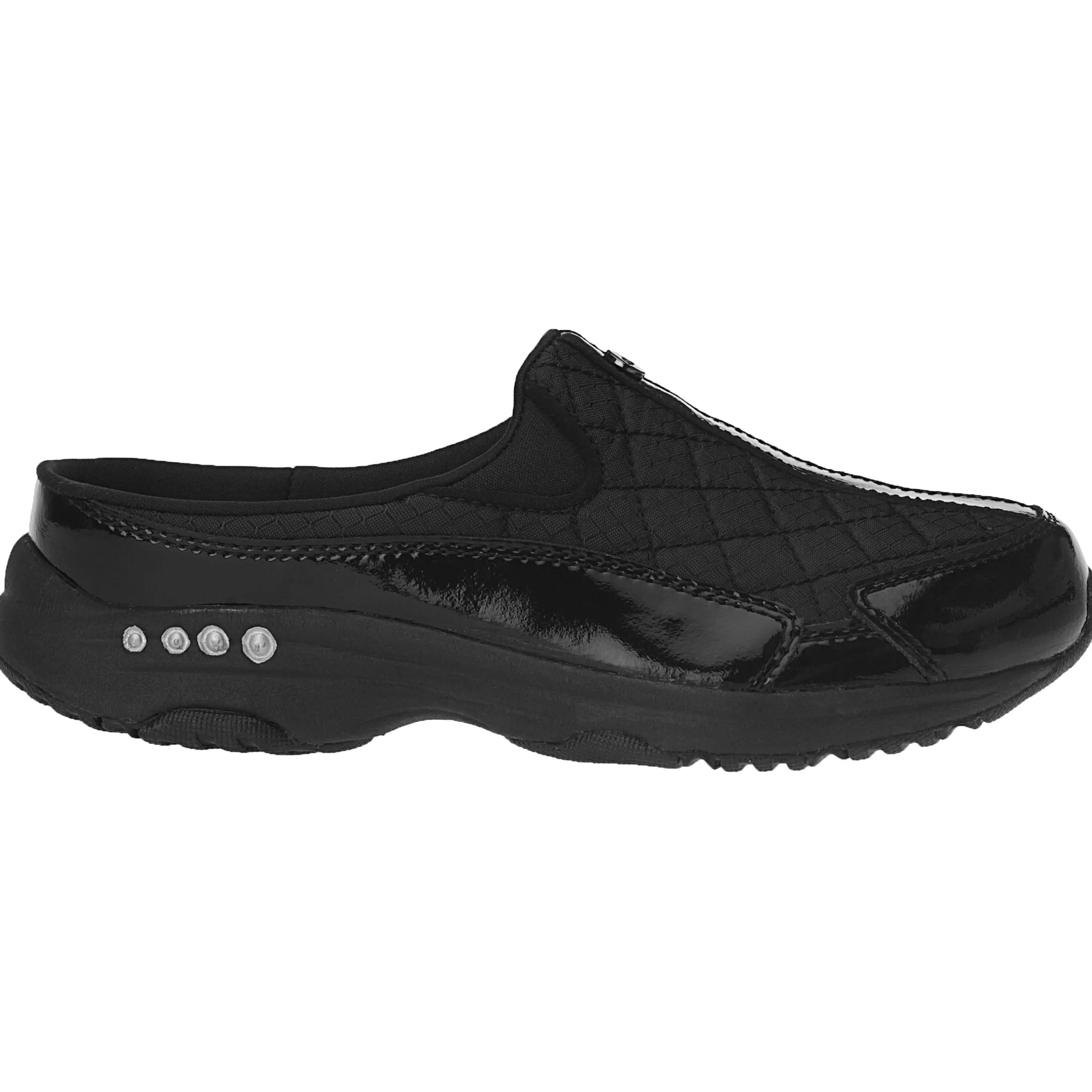 Store Easy Spirit Traveltime Classic Clogs Black/SilverPatent