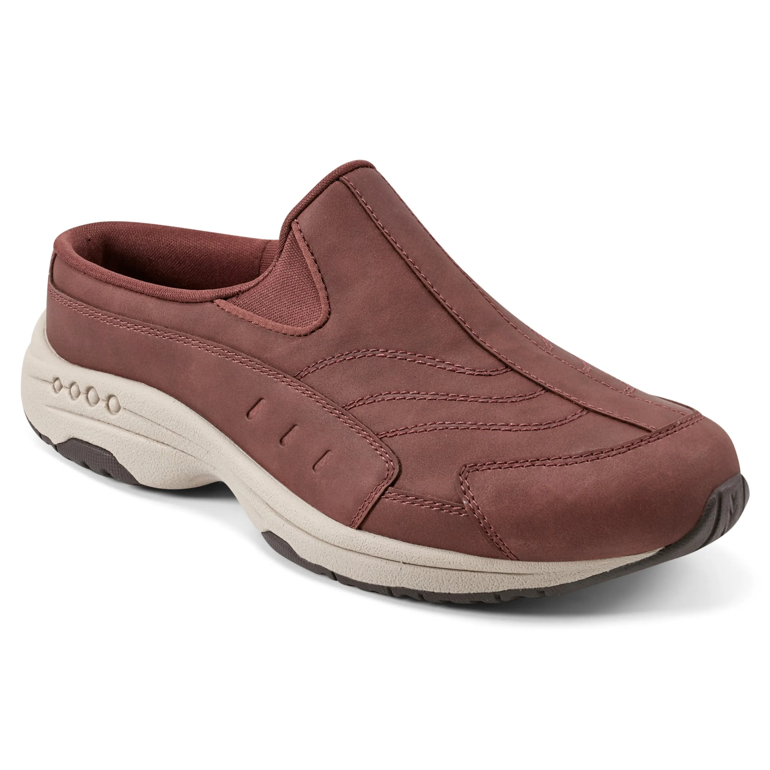 Discount Easy Spirit Traveltime Clogs DarkRed