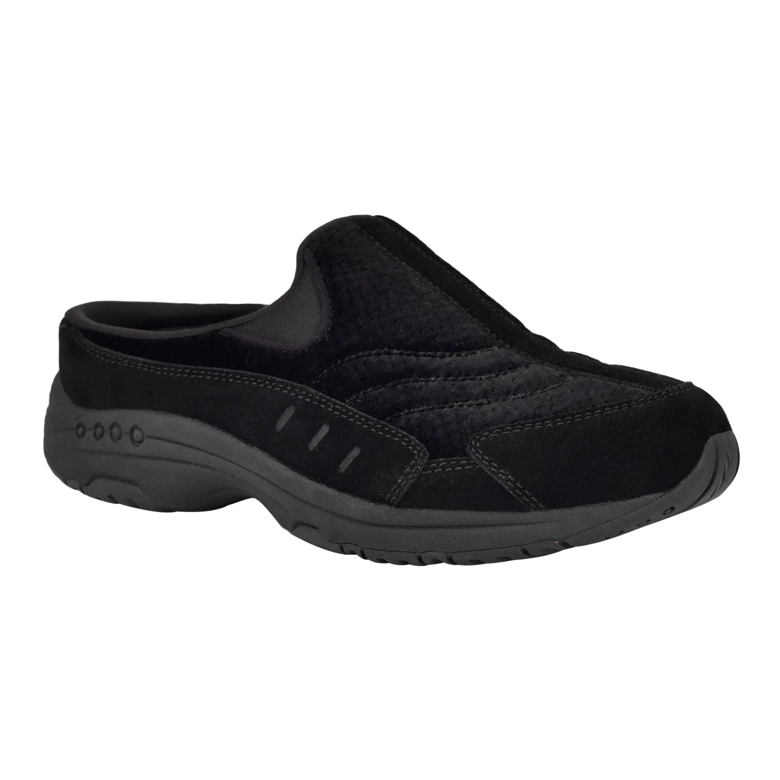 Discount Easy Spirit Traveltime Clogs BlackVelvet