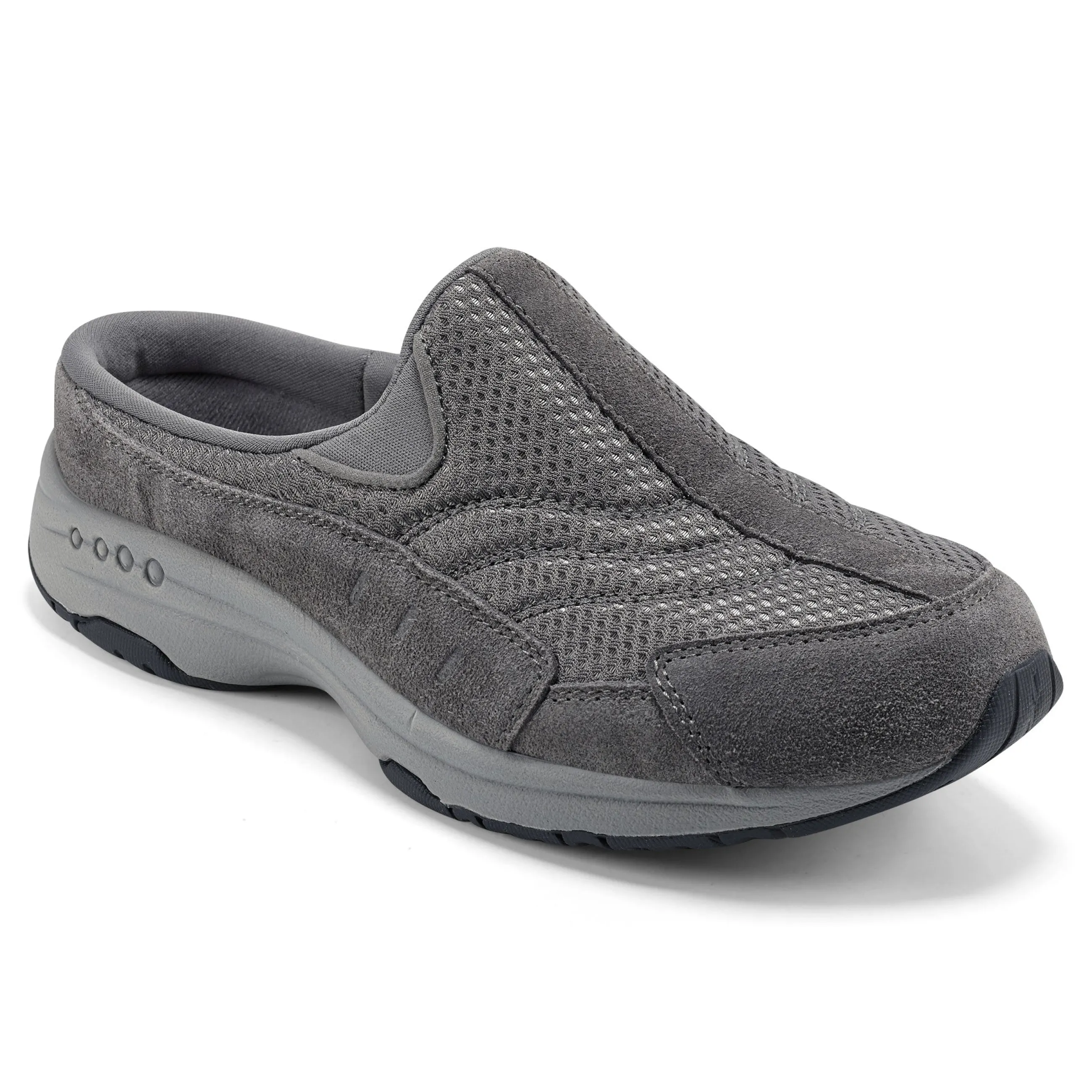 Clearance Easy Spirit Traveltime Clogs GreySuede/Mesh