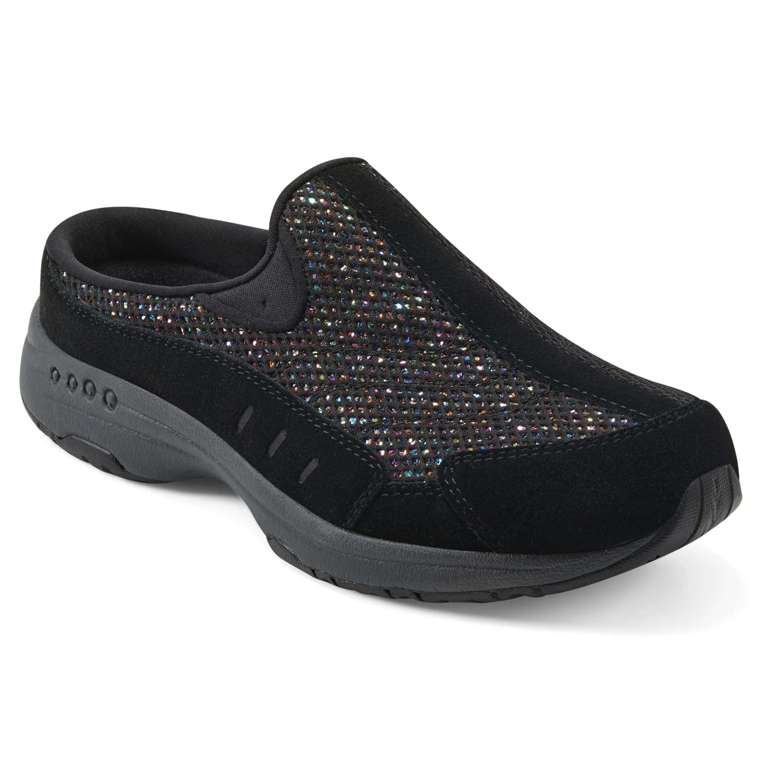 Hot Easy Spirit Traveltime Clogs BlackGlittermulti