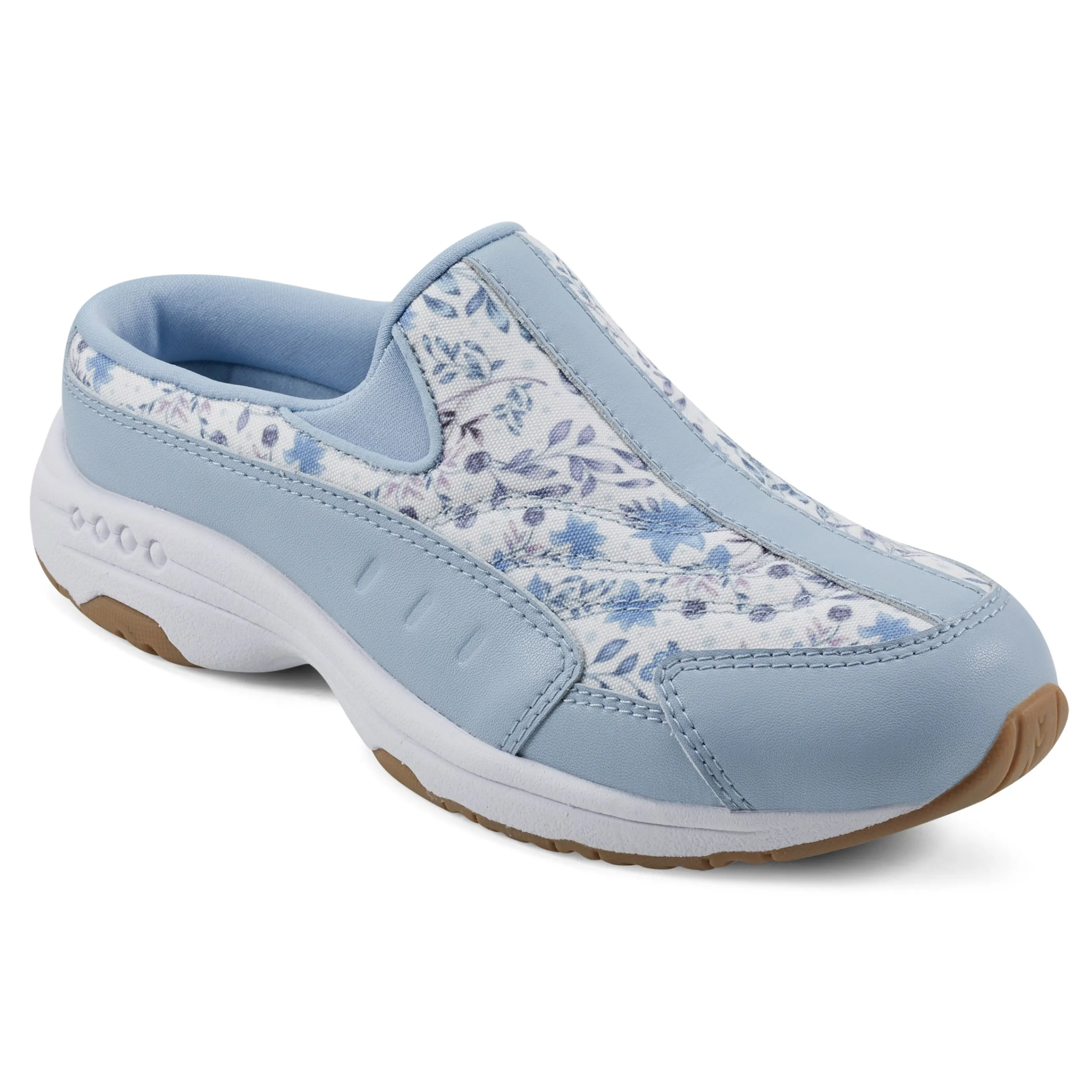 Discount Easy Spirit Traveltime Clogs LightBluePrairieFloral