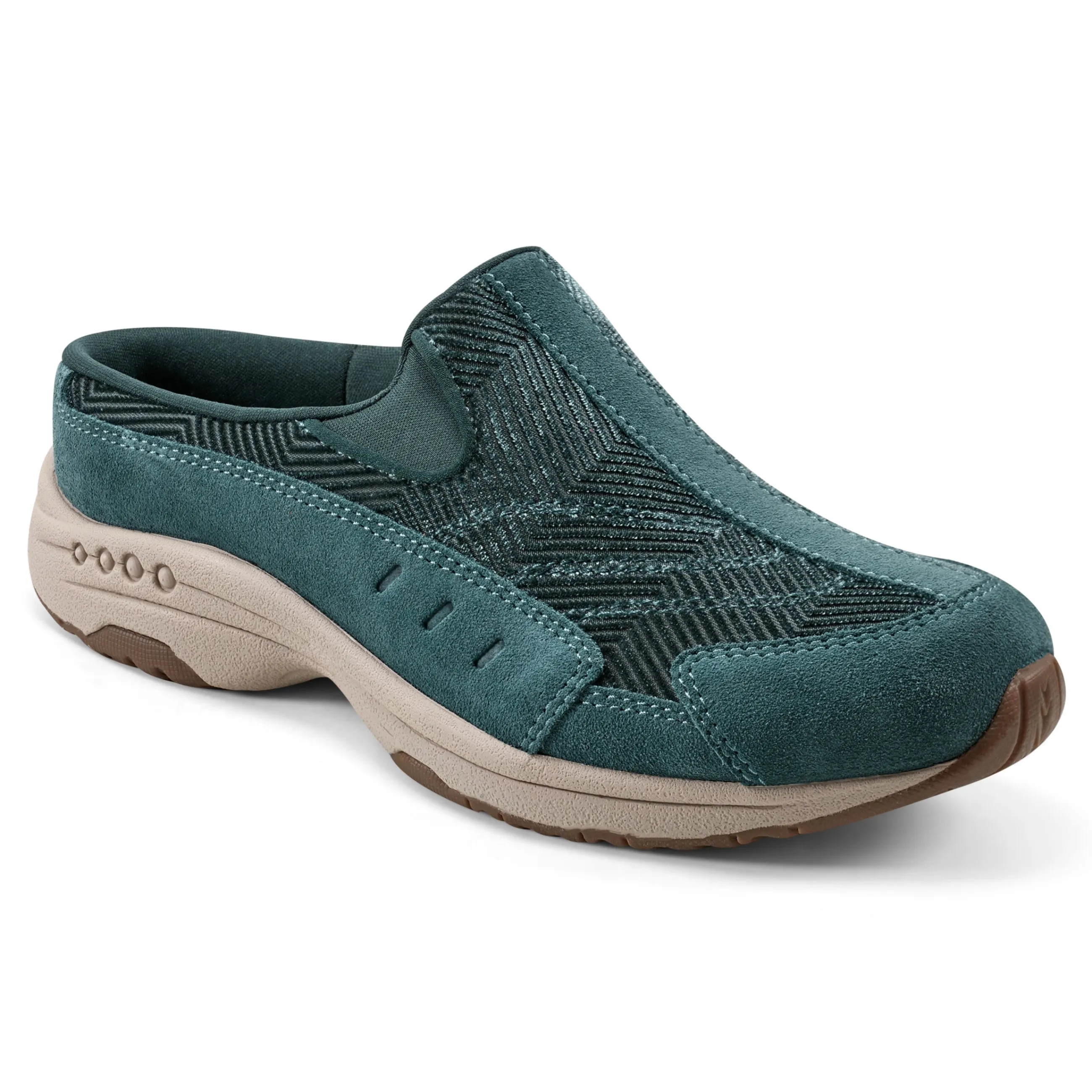 Clearance Easy Spirit Traveltime Clogs GreenVelourSuede