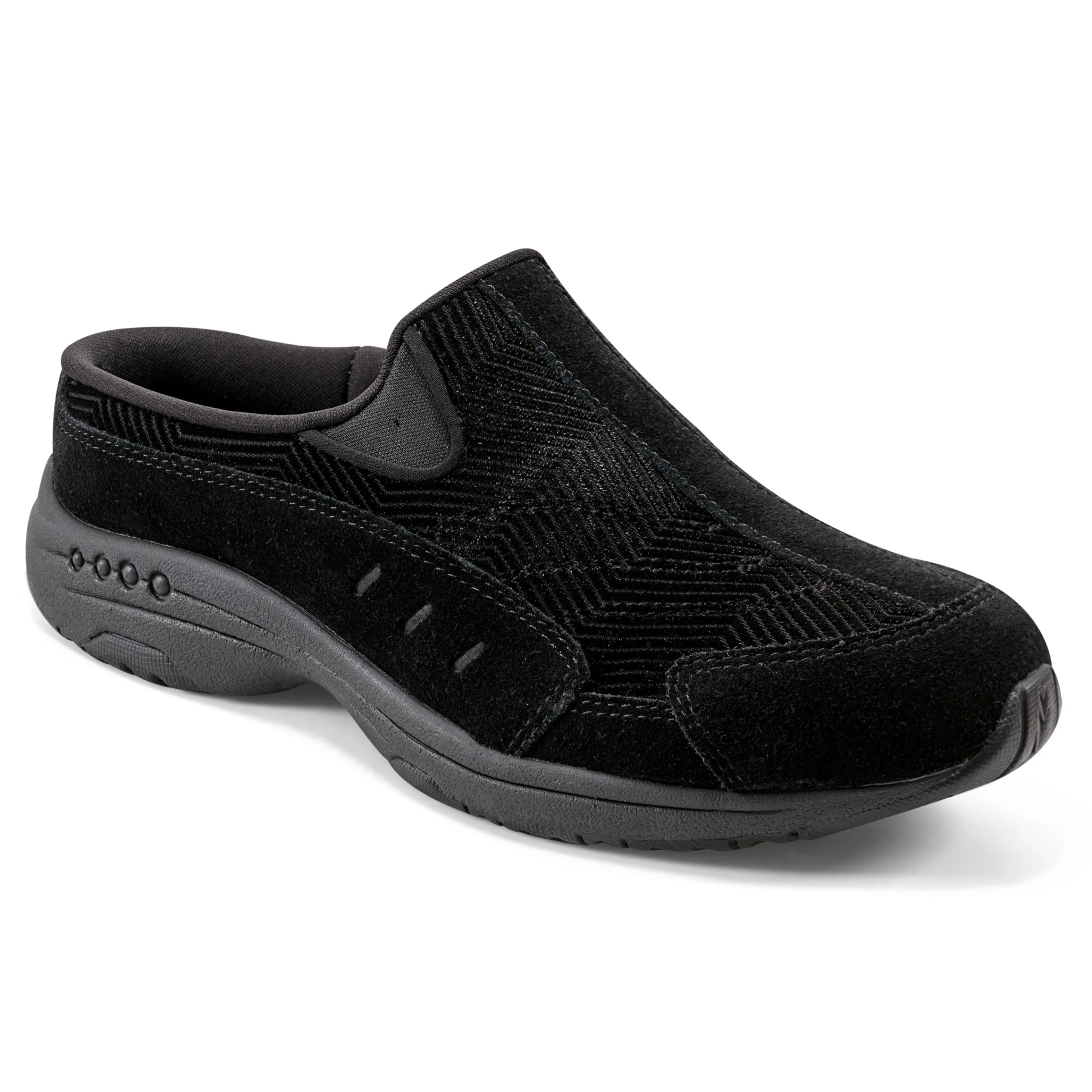 Store Easy Spirit Traveltime Clogs BlackVelourSuede