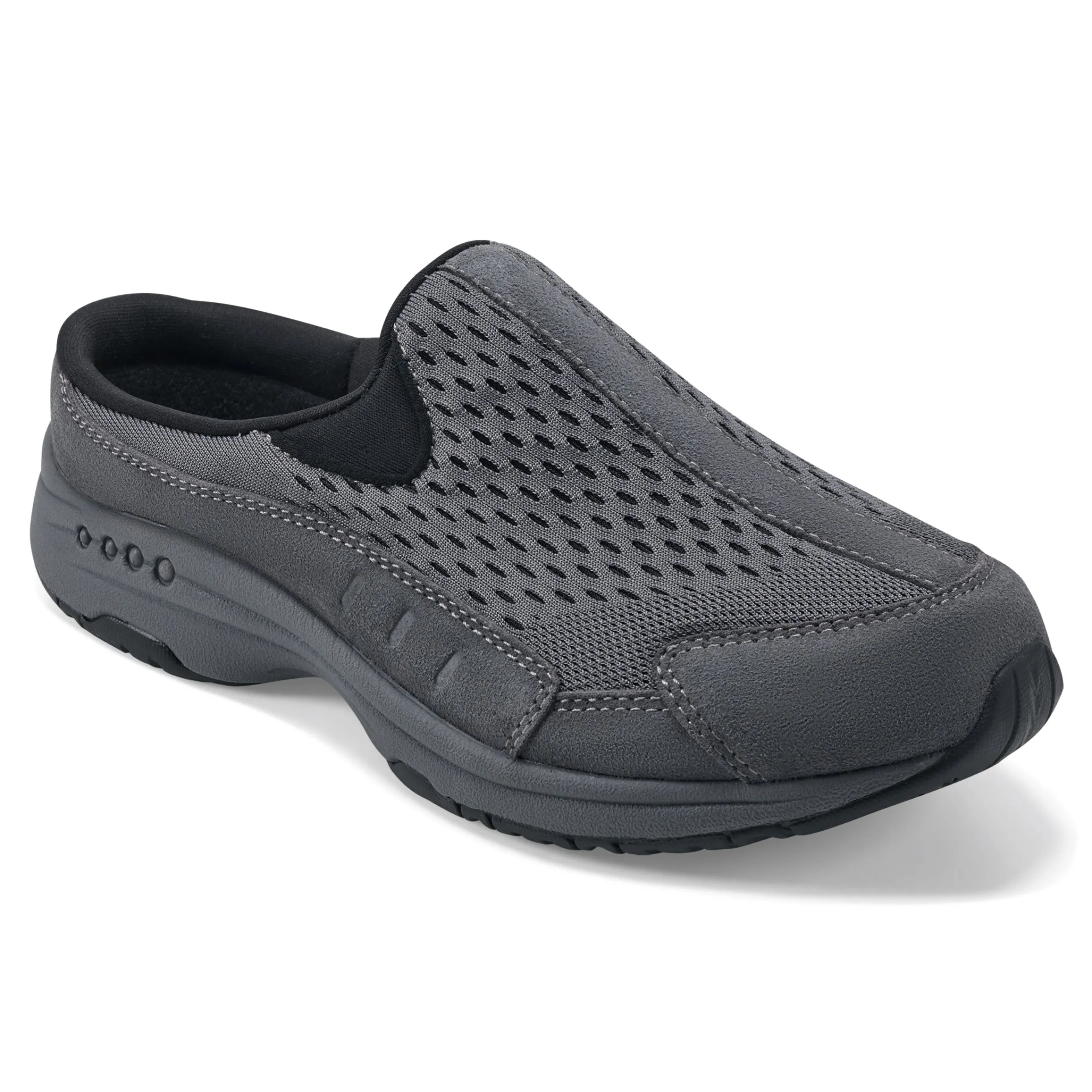 Best Sale Easy Spirit Traveltime Clogs DarkGreyMesh