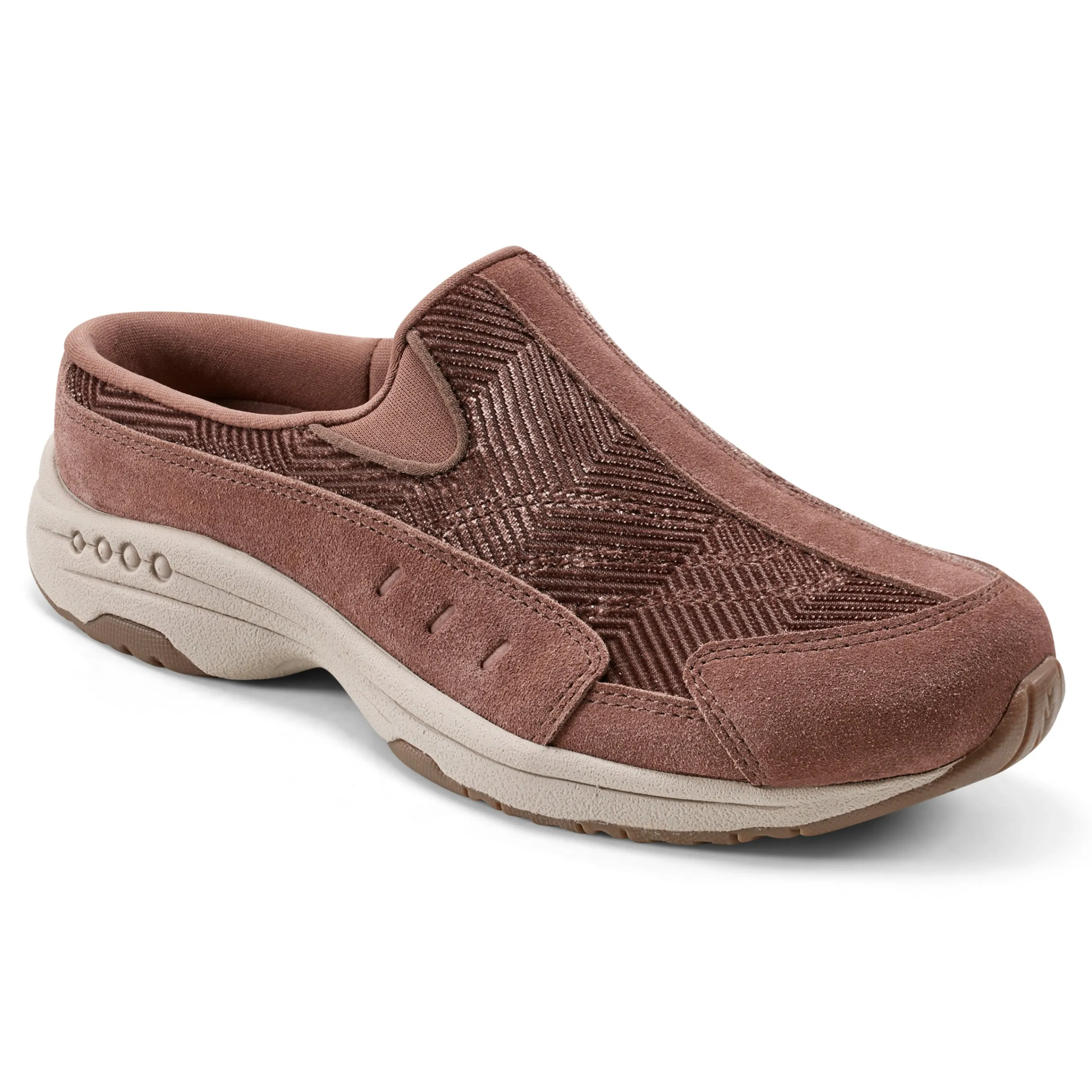 Best Sale Easy Spirit Traveltime Clogs TaupeVelourSuede