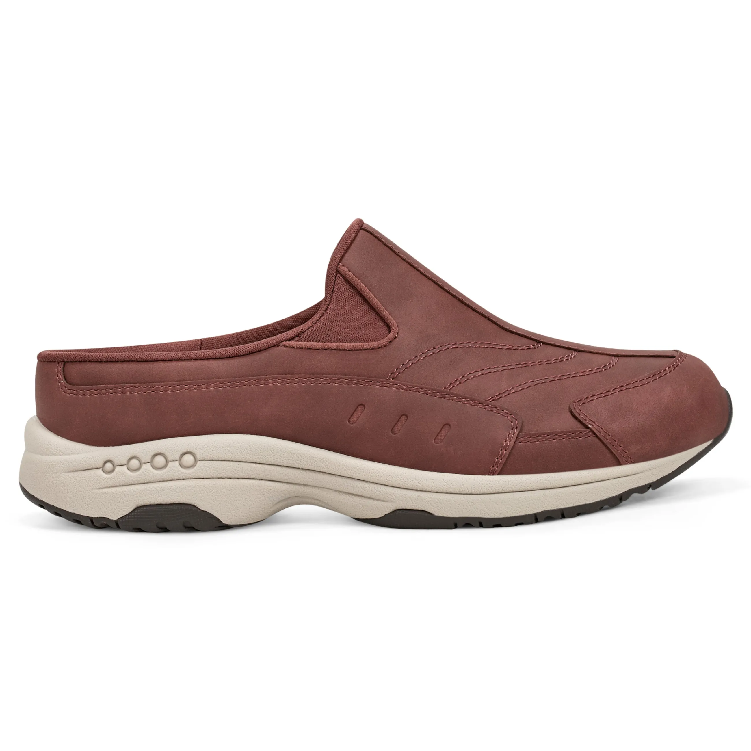 Discount Easy Spirit Traveltime Clogs DarkRed