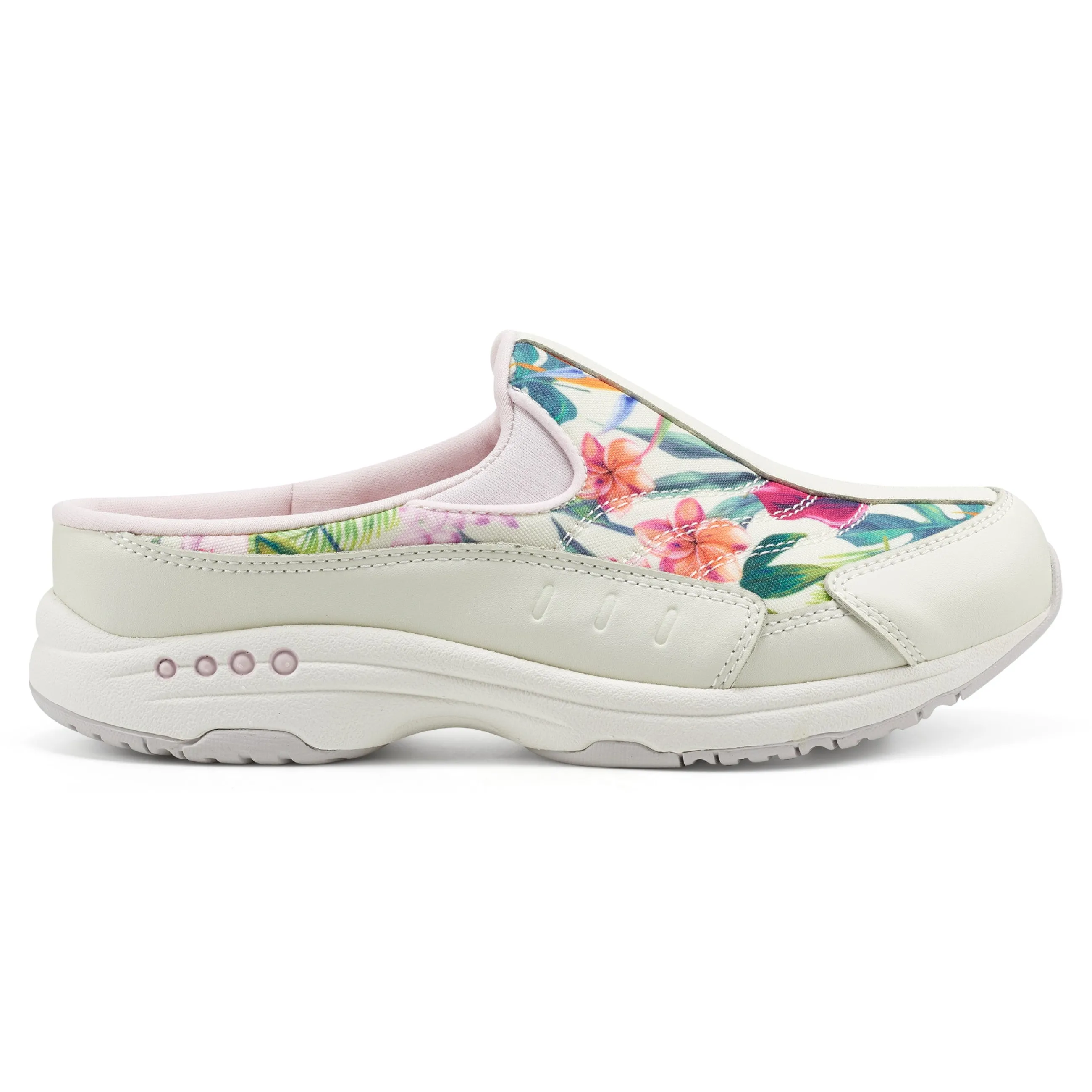 Sale Easy Spirit Traveltime Clogs IvoryPalmPrint