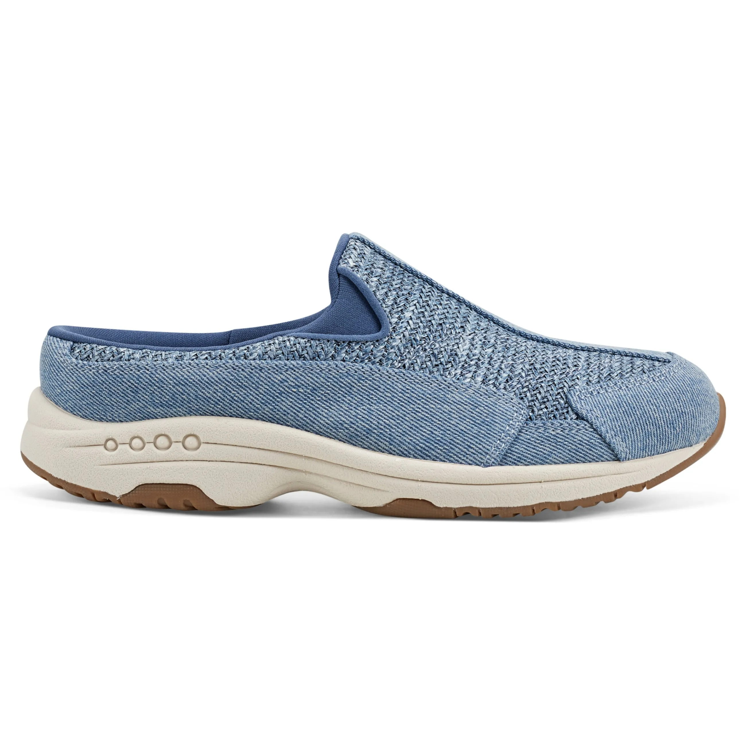 New Easy Spirit Traveltime Clogs DenimRaffia