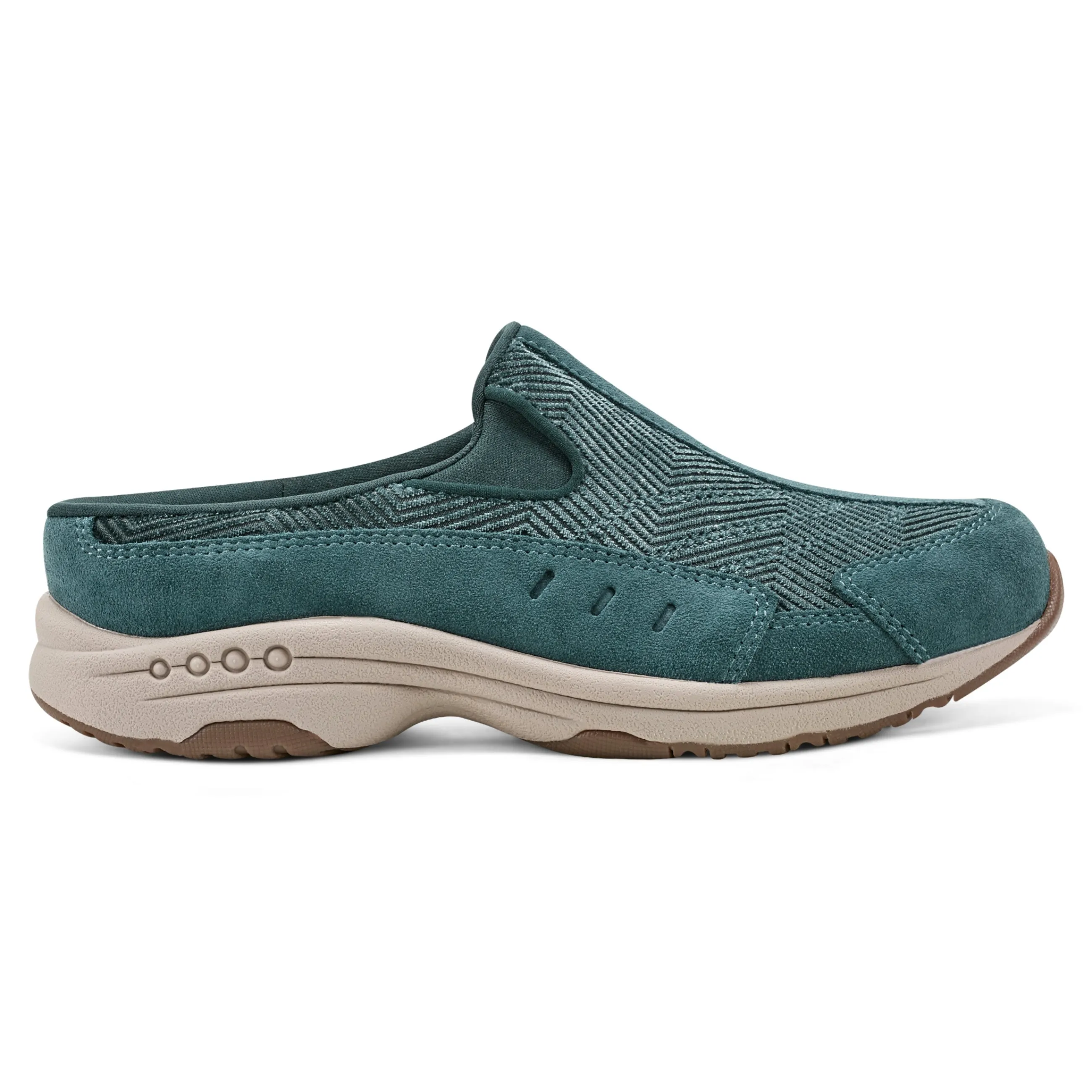 Clearance Easy Spirit Traveltime Clogs GreenVelourSuede