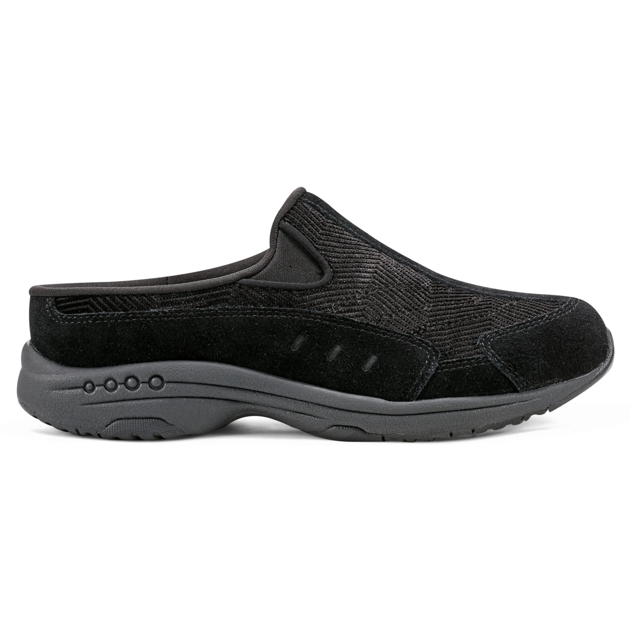 Store Easy Spirit Traveltime Clogs BlackVelourSuede