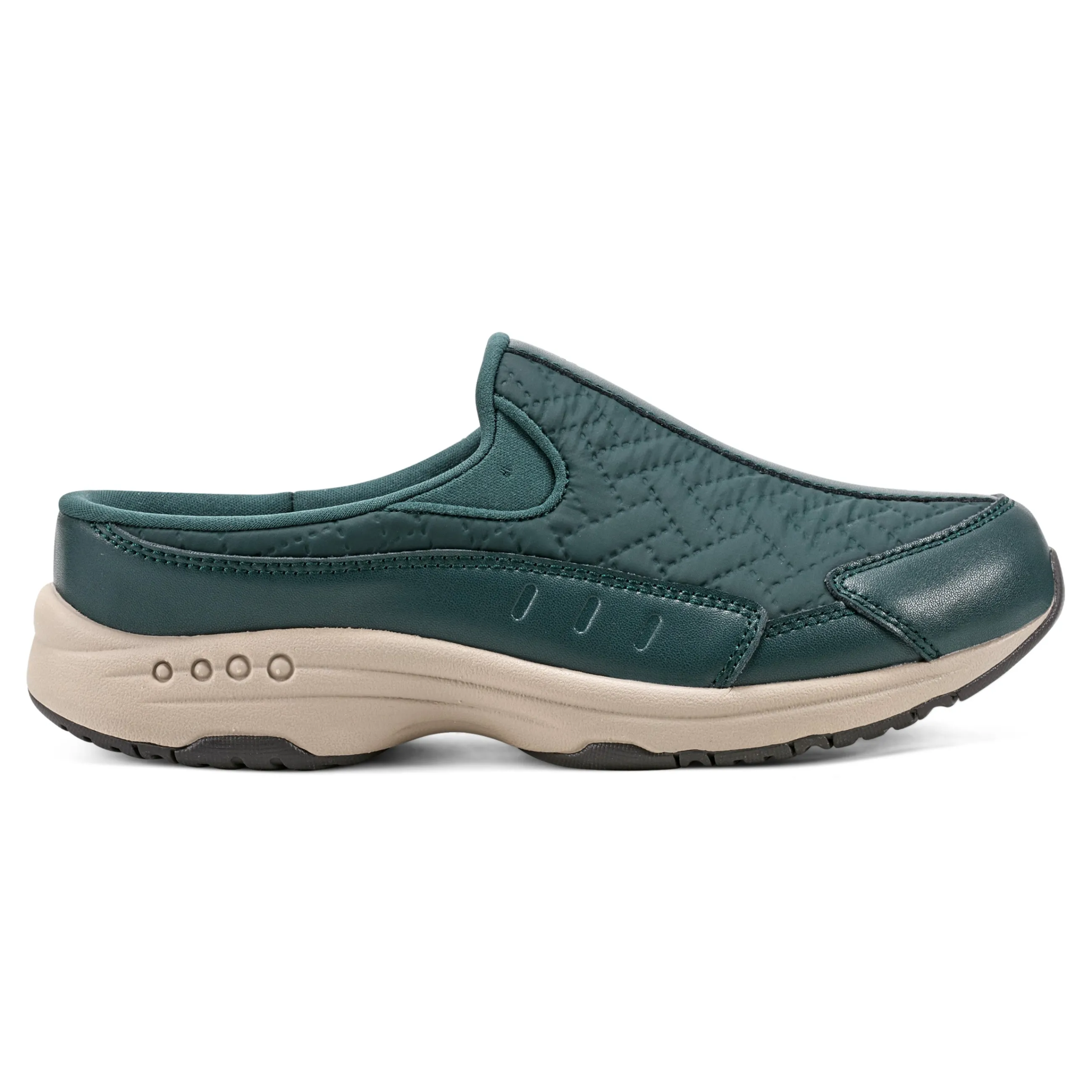 Outlet Easy Spirit Traveltime Clogs DarkGreenNylon