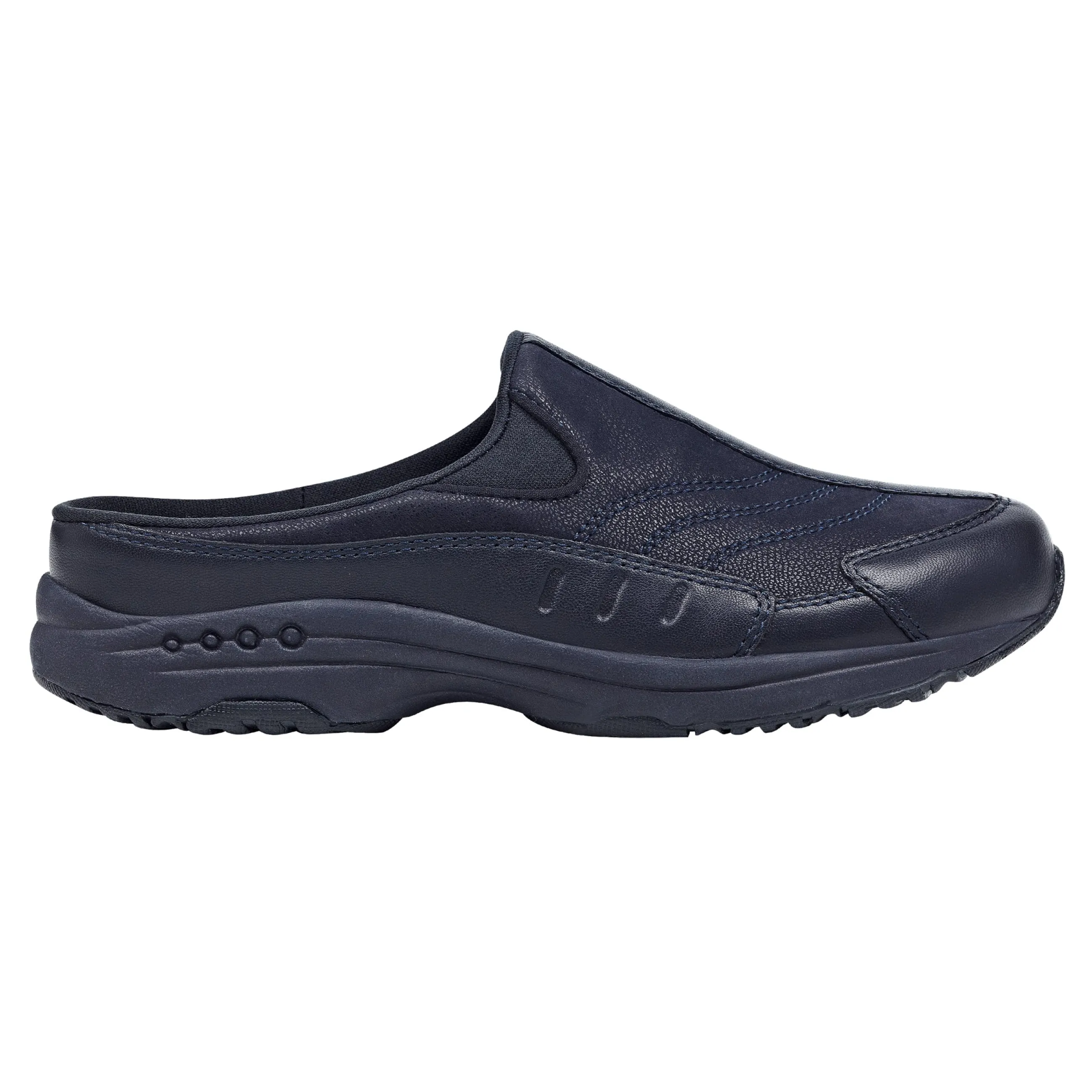 Cheap Easy Spirit Traveltime Leather Clogs NavyLeather