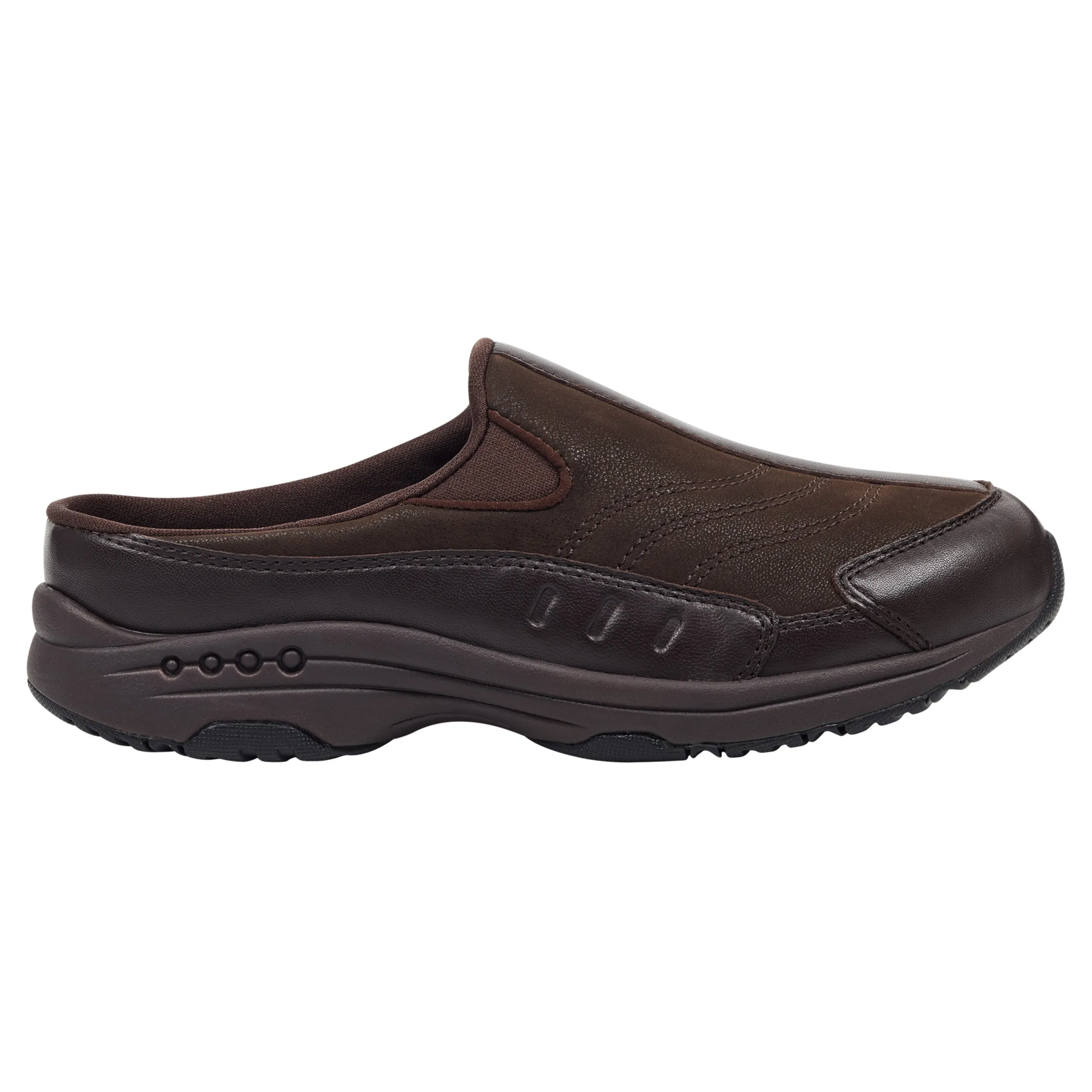 Flash Sale Easy Spirit Traveltime Leather Clogs ChocolateLeather