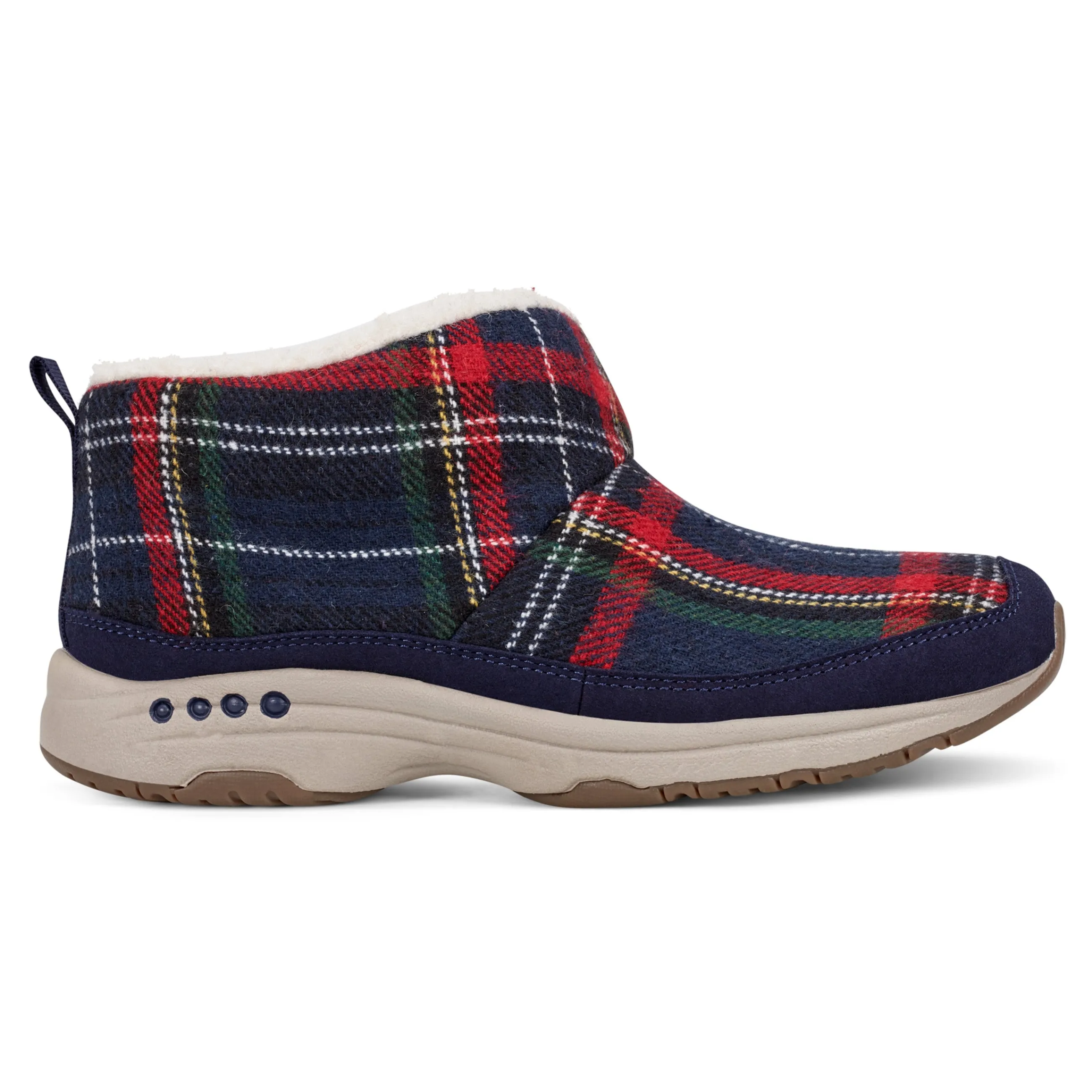 Best Sale Easy Spirit Trippin Cozy Booties Navy/RedPlaid