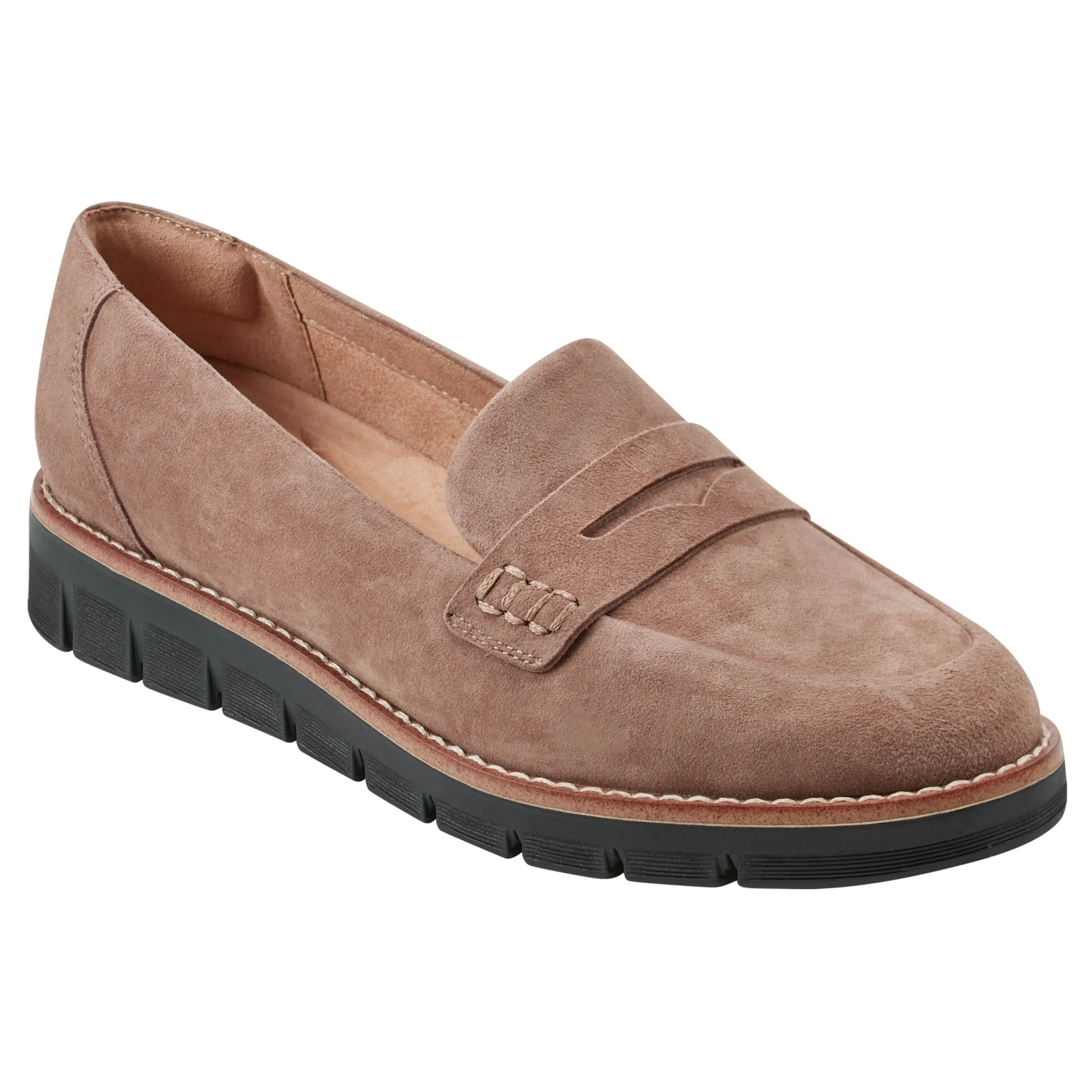 Hot Easy Spirit Velia Casual Slip On Loafers TaupeSuede