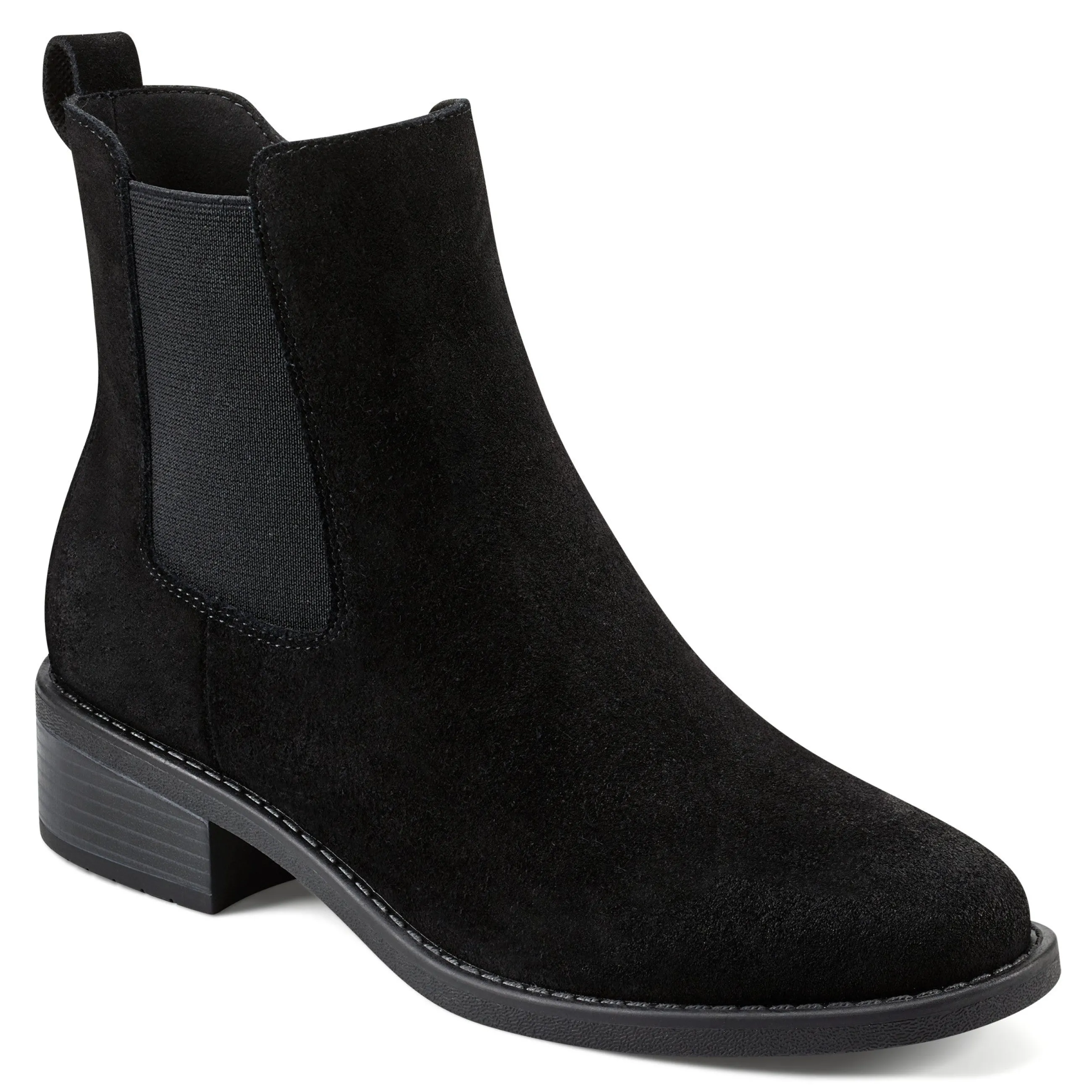 Discount Easy Spirit Wanda Chelsea Ankle Booties BlackSuede