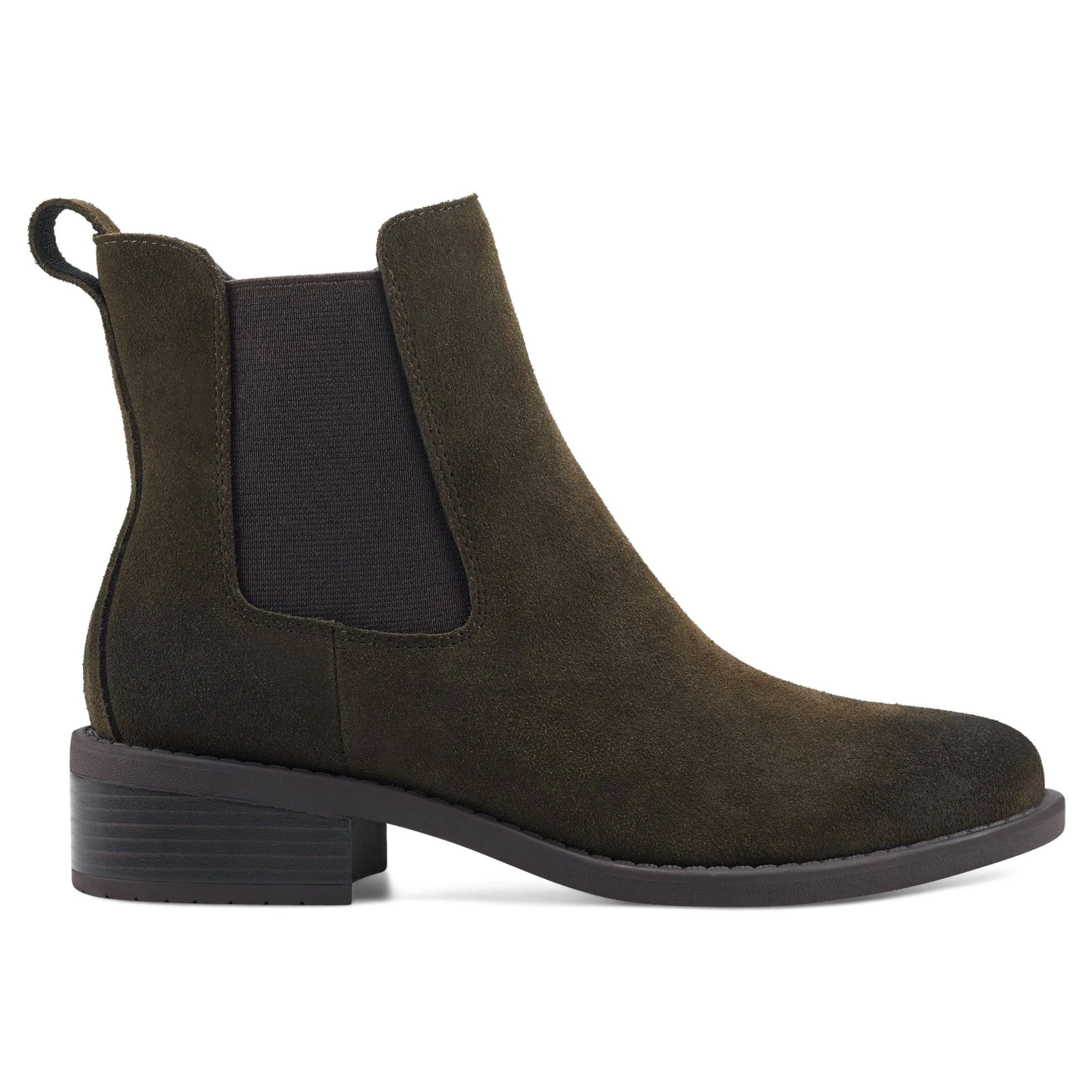 Hot Easy Spirit Wanda Chelsea Ankle Booties OliveSuede